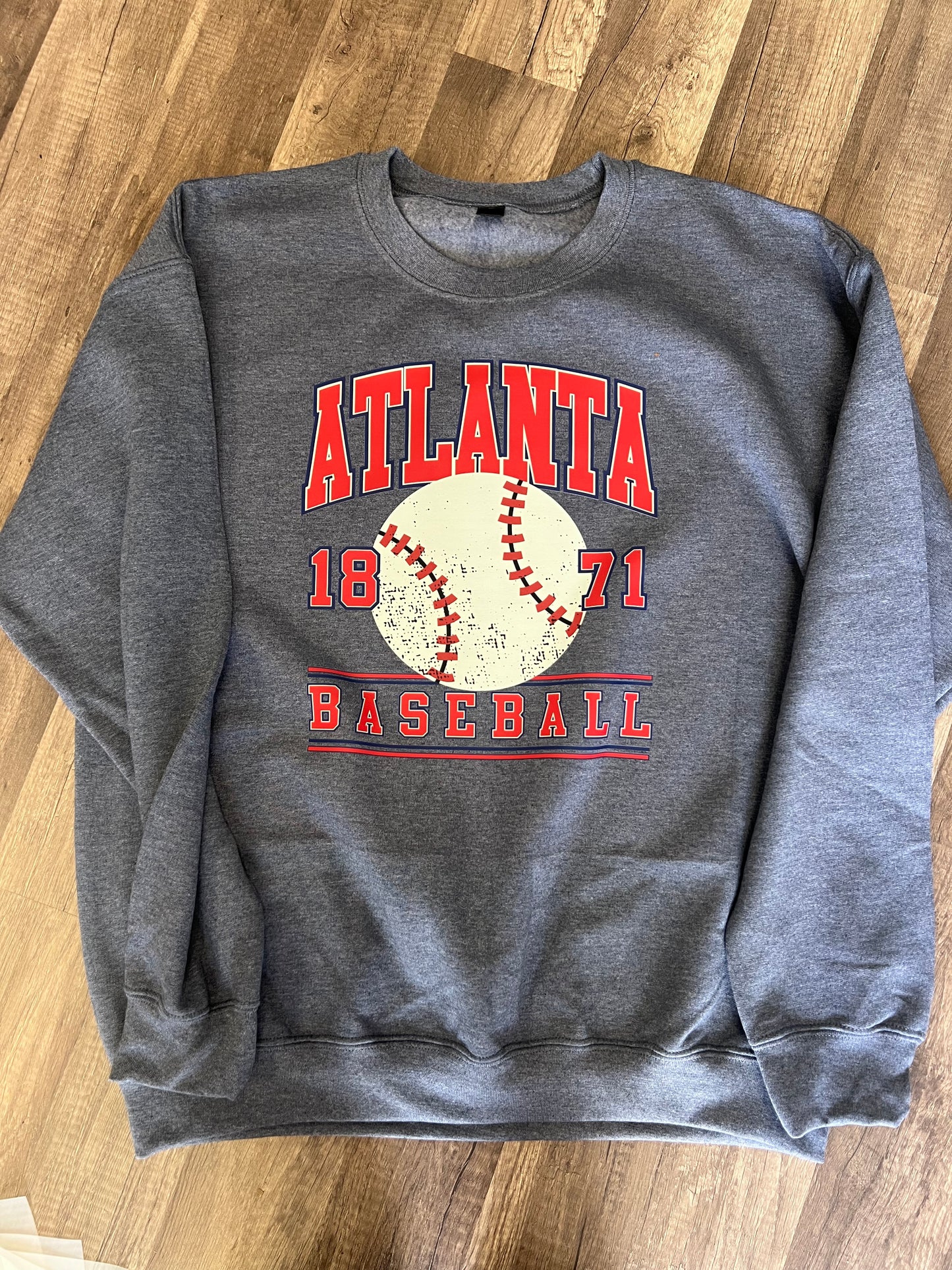 Atlanta Baseball 1871 Vintage Heather Navy Sweatshirt