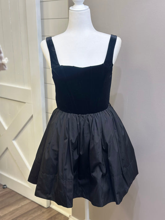 Dolce Velvet Mini Dress - Black