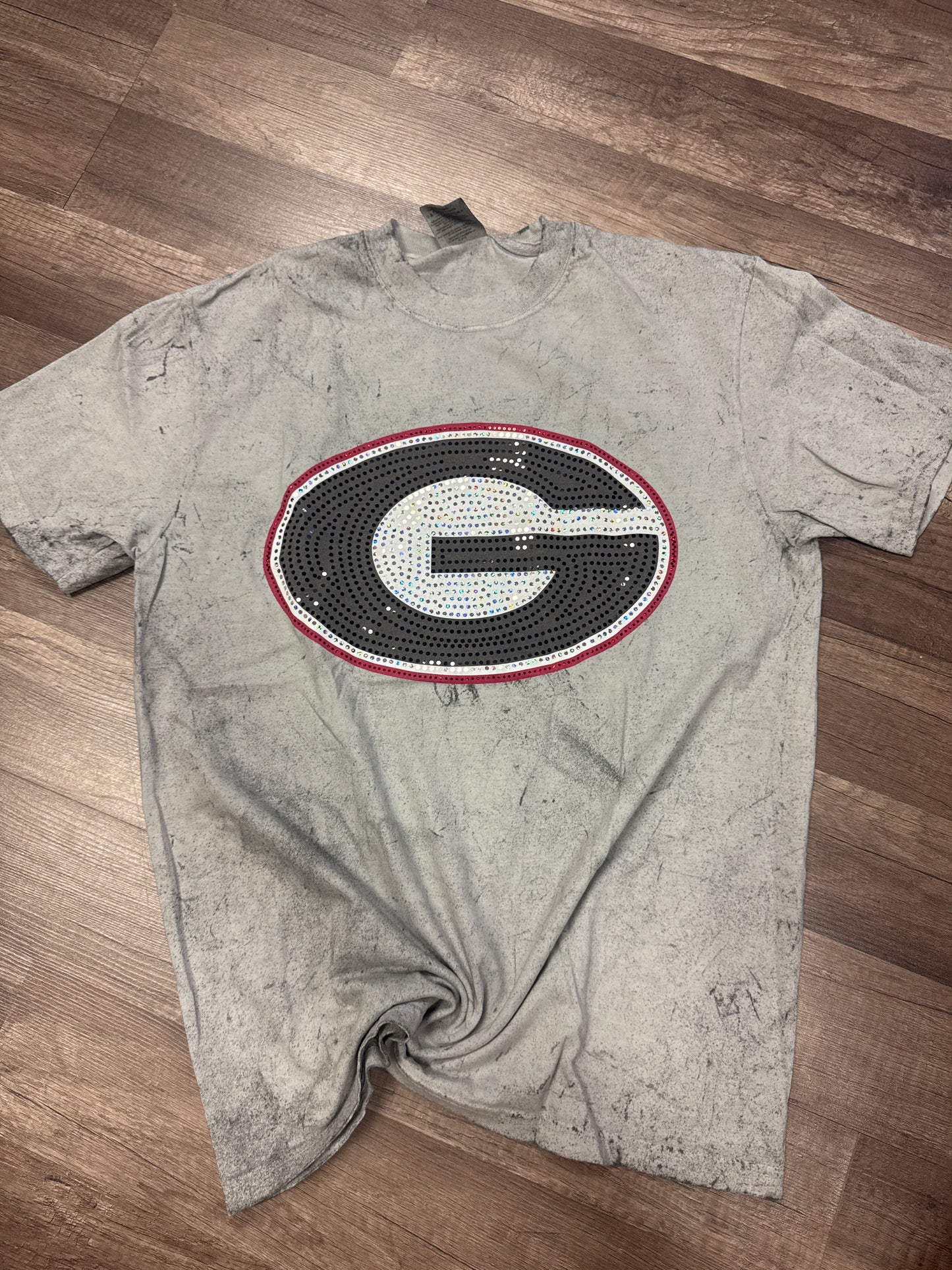 Georgia Bulldog G Logo Sequin Tee