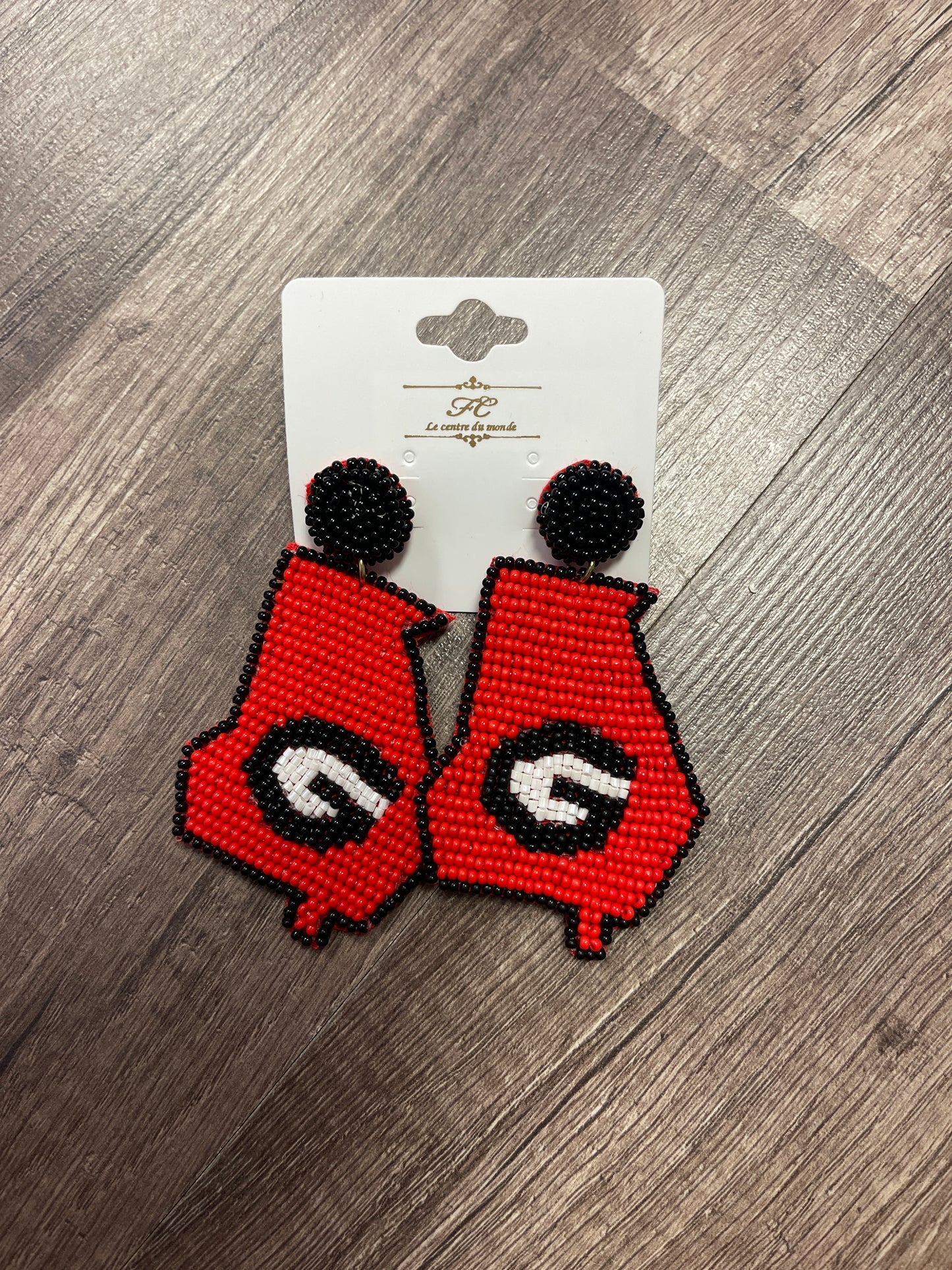 Georgia “G” Beaded State Earring