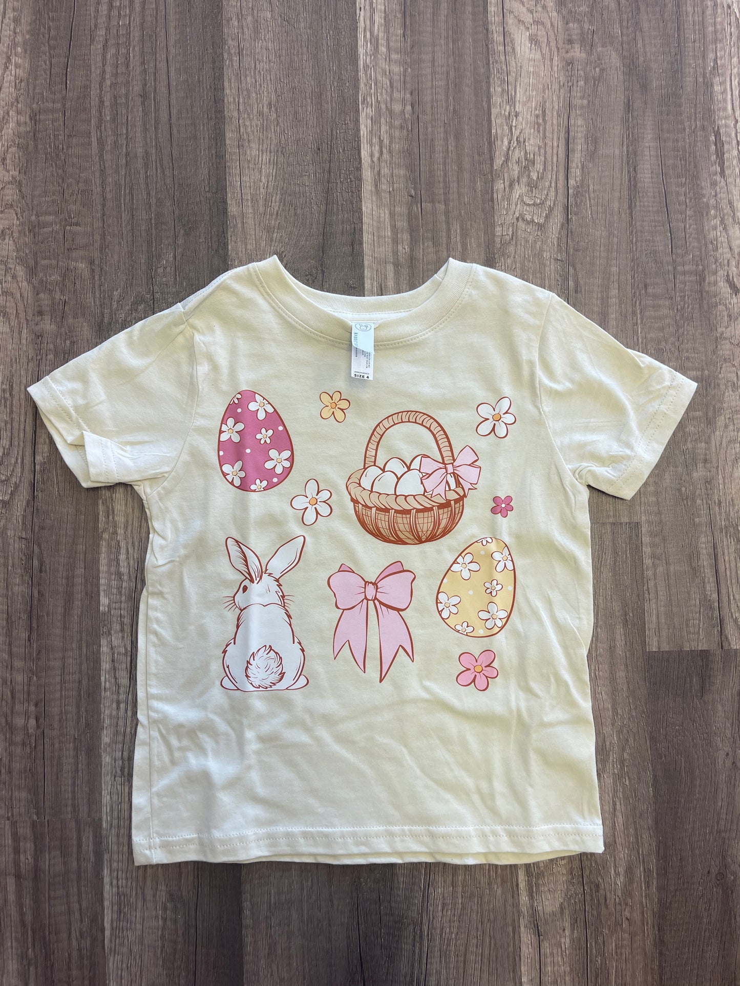 Easter Girly With Flowers Youth Tee