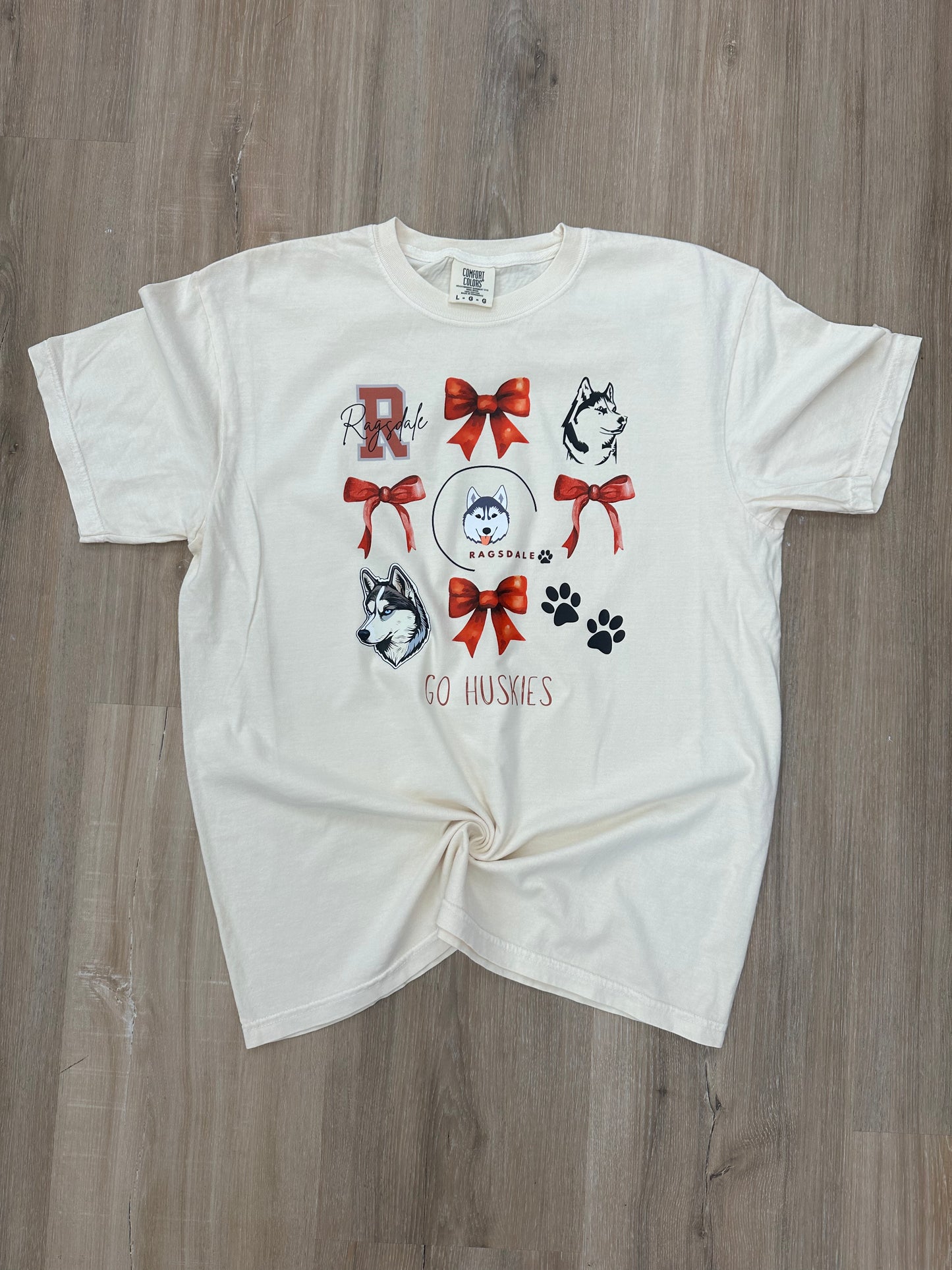 Ragsdale Huskies Bow Collage Tee