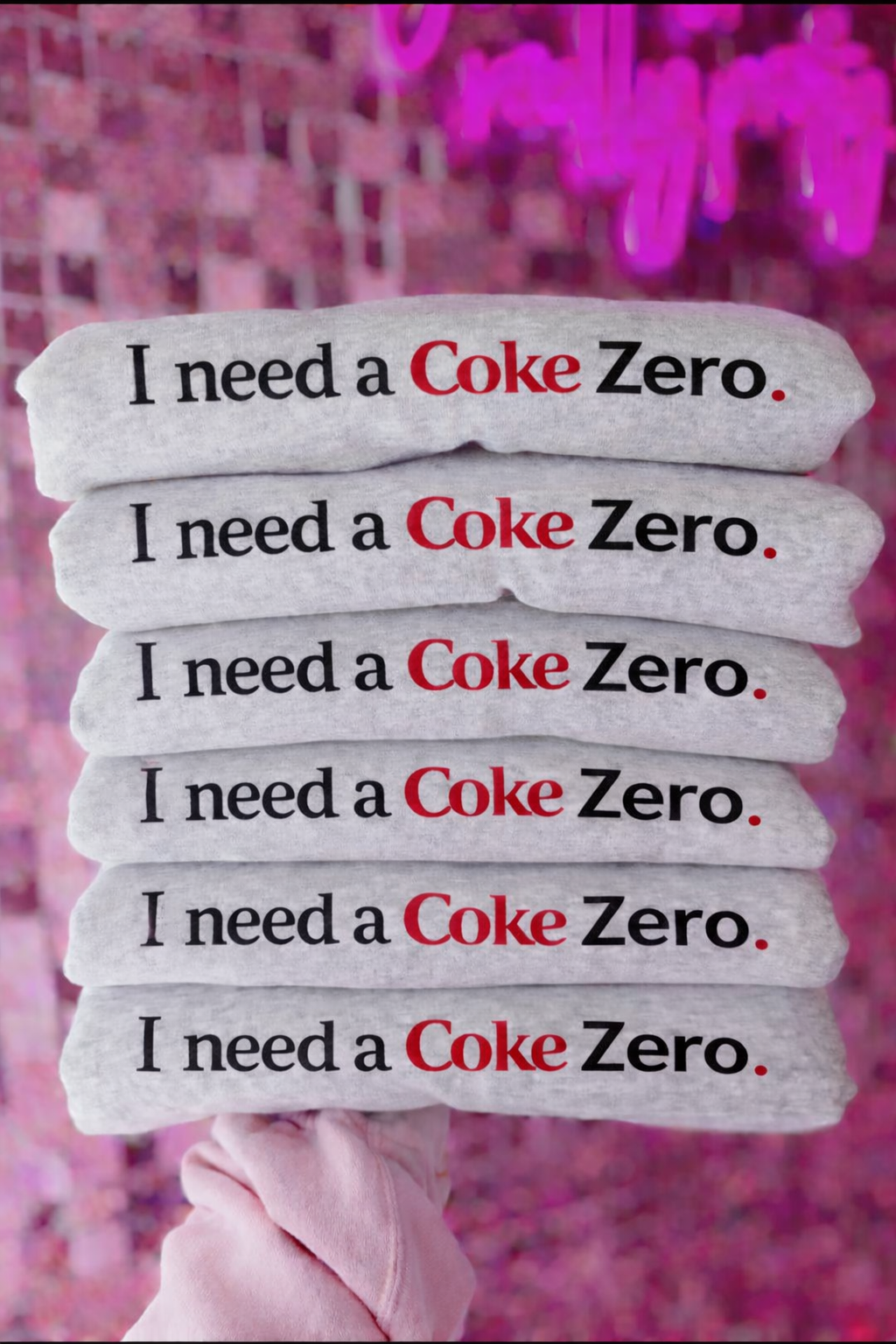 I need a Coke Zero embroidered sweatshirt