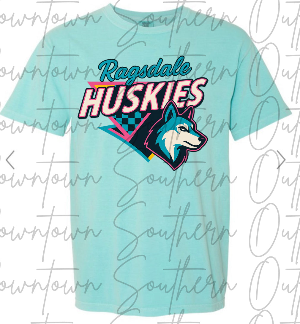 Ragsdale Huskies Colorful Retro Tee