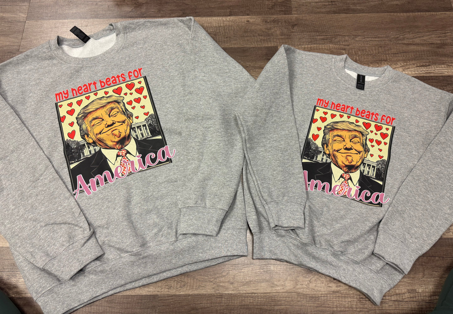 My heart beats for America trump sweatshirt
