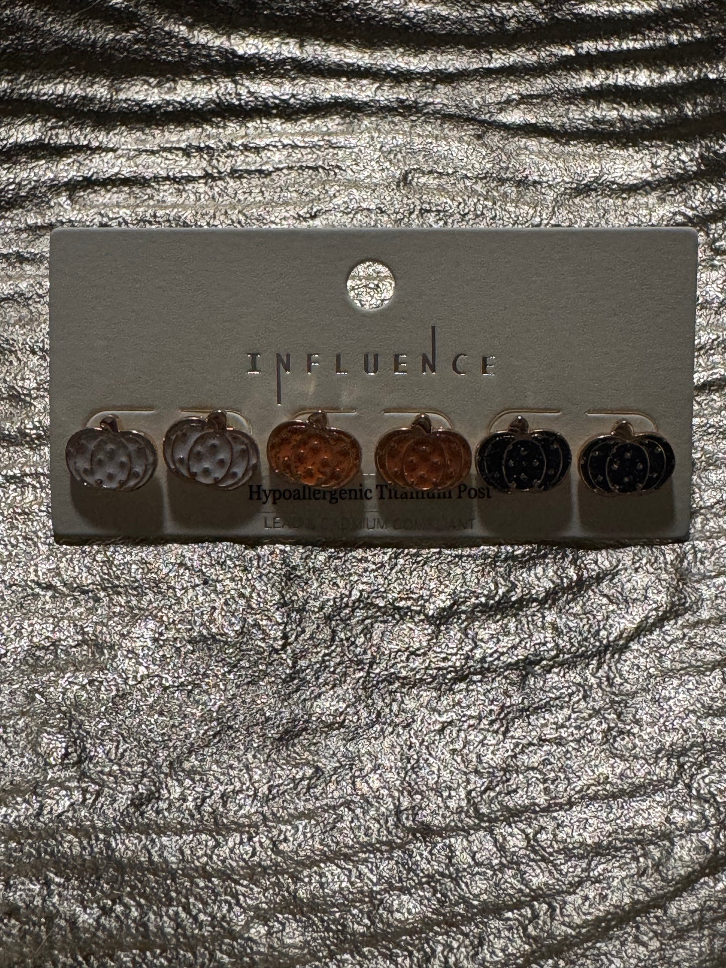 3 pack pumpkin studs