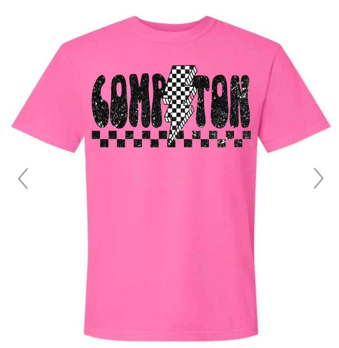 COMPTON CHECKERED NEON PINK COMFORT COLOR