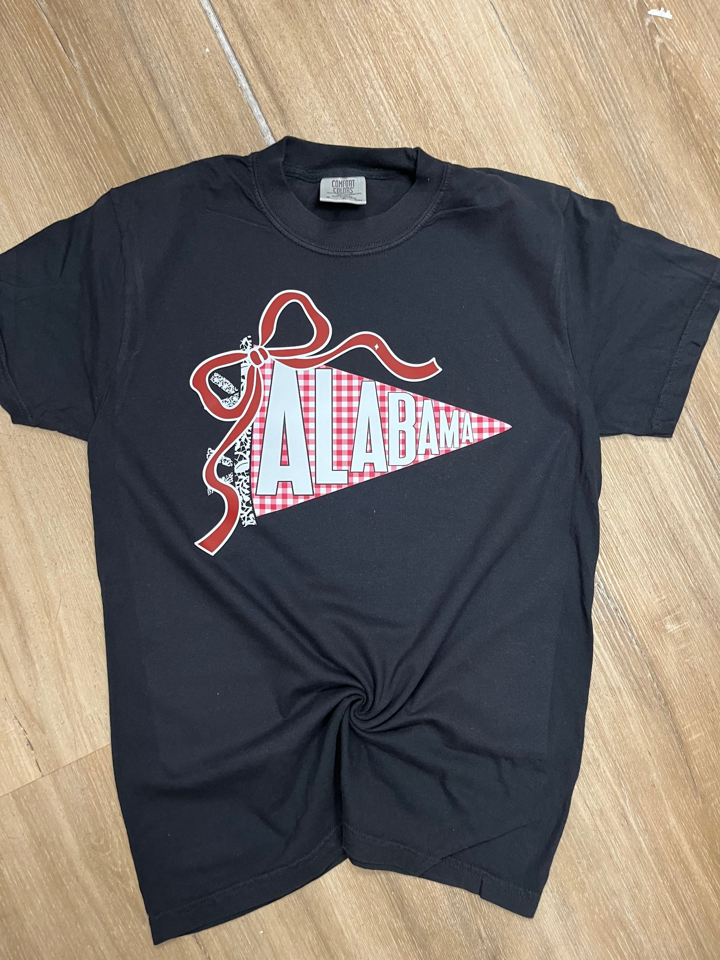 Alabama Gingham Pennant Flag Tee