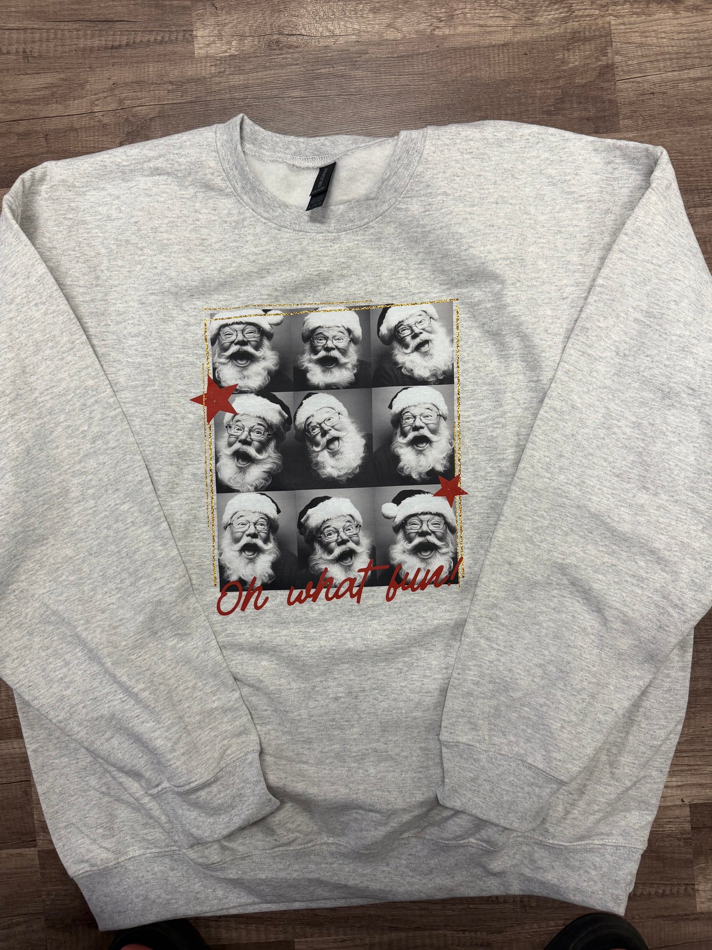 Oh What Fun Santa Faces Short Sleeve/ Long Sleeve/ Sweatshirt