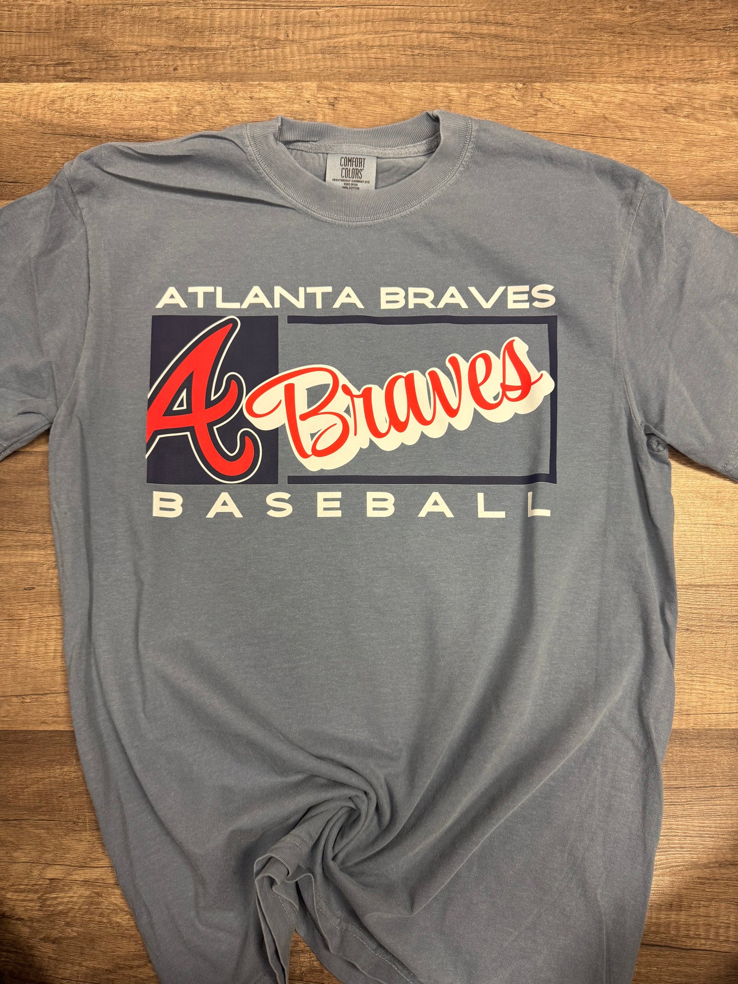 Braves Baseball Box Blue Jean Tee