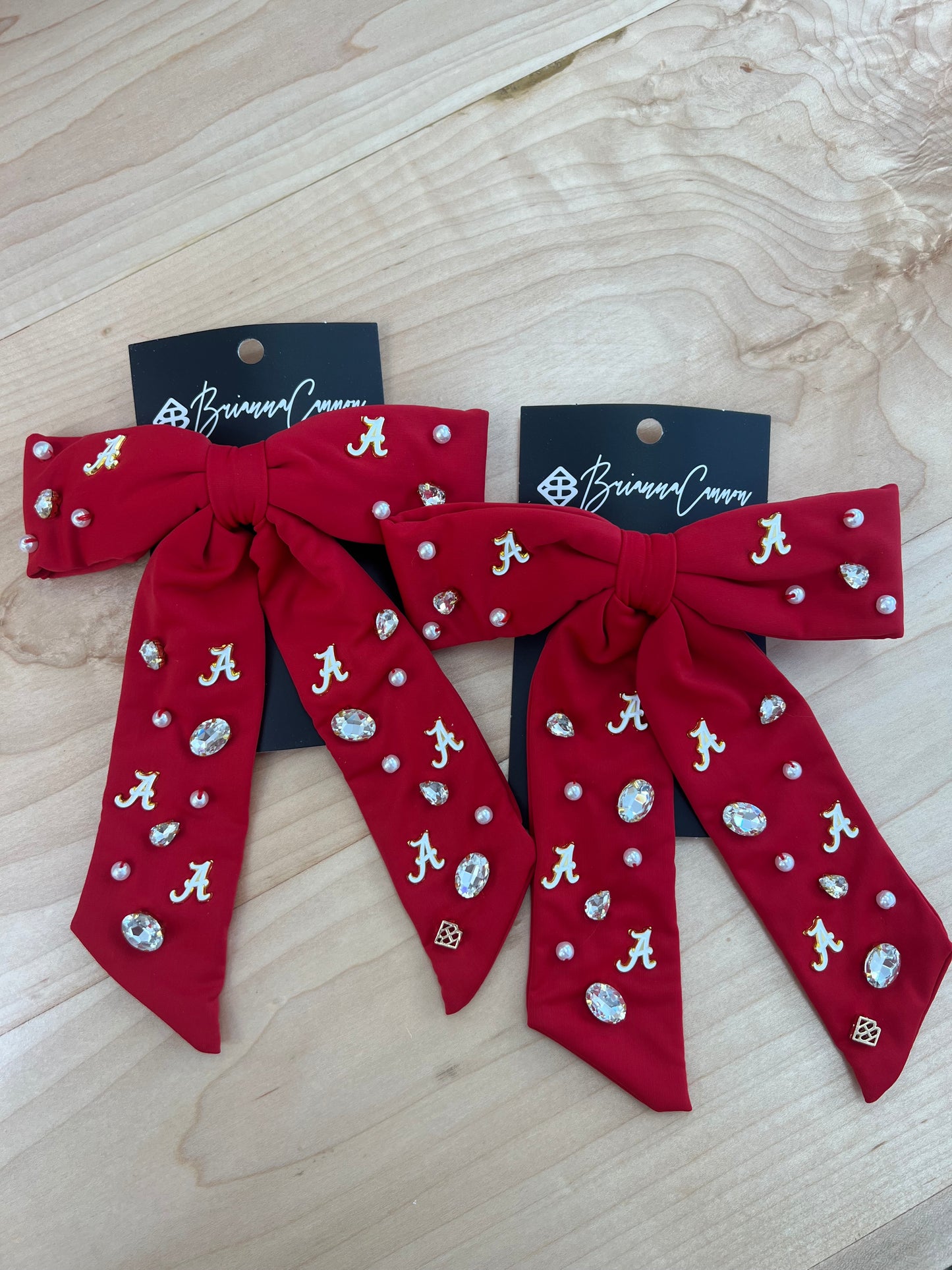 Brianna Cannon Crimson Alabama Bow Barrette