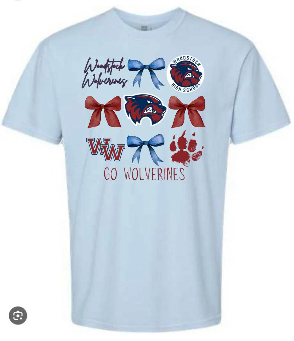 Woodstock Wolverines Bow Collage Tee
