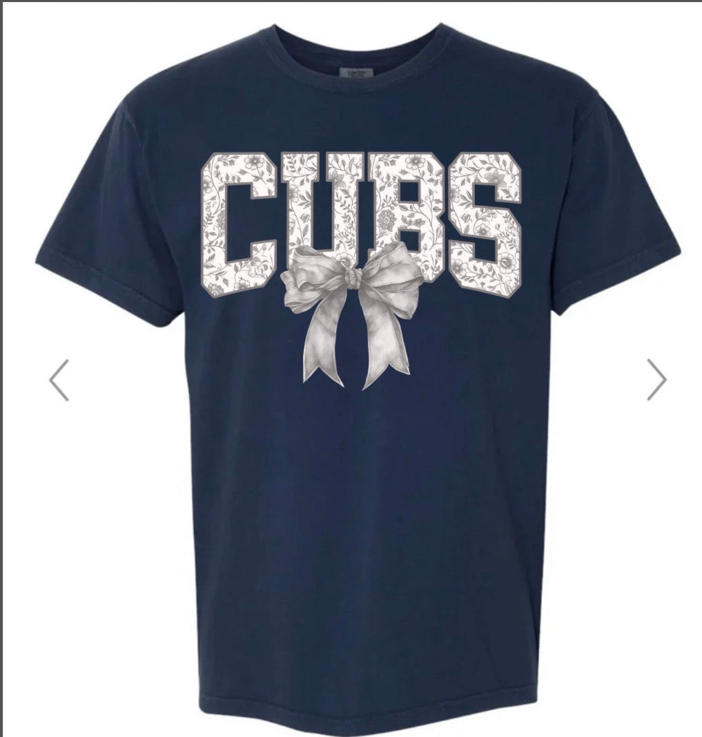 CUBS FLORAL TOLIE NAVY GILDAN