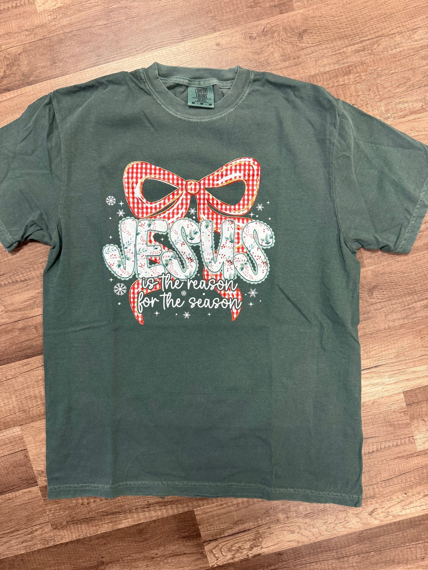 Jesus is the Reason for the Season with bow Short Sleeve/ Long Sleeve/ Sweatshirt