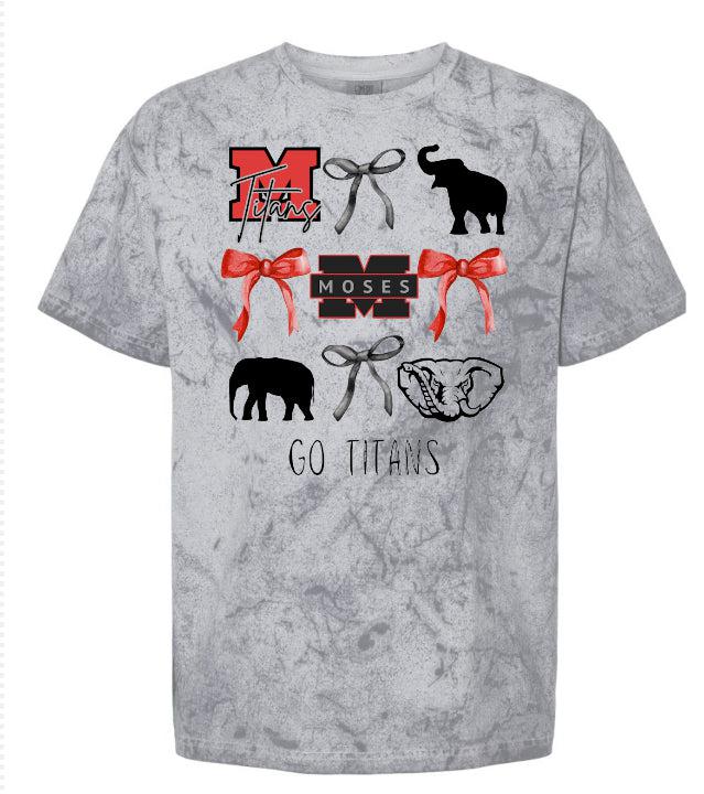 Moses Middle Titans Bow Collage Tee