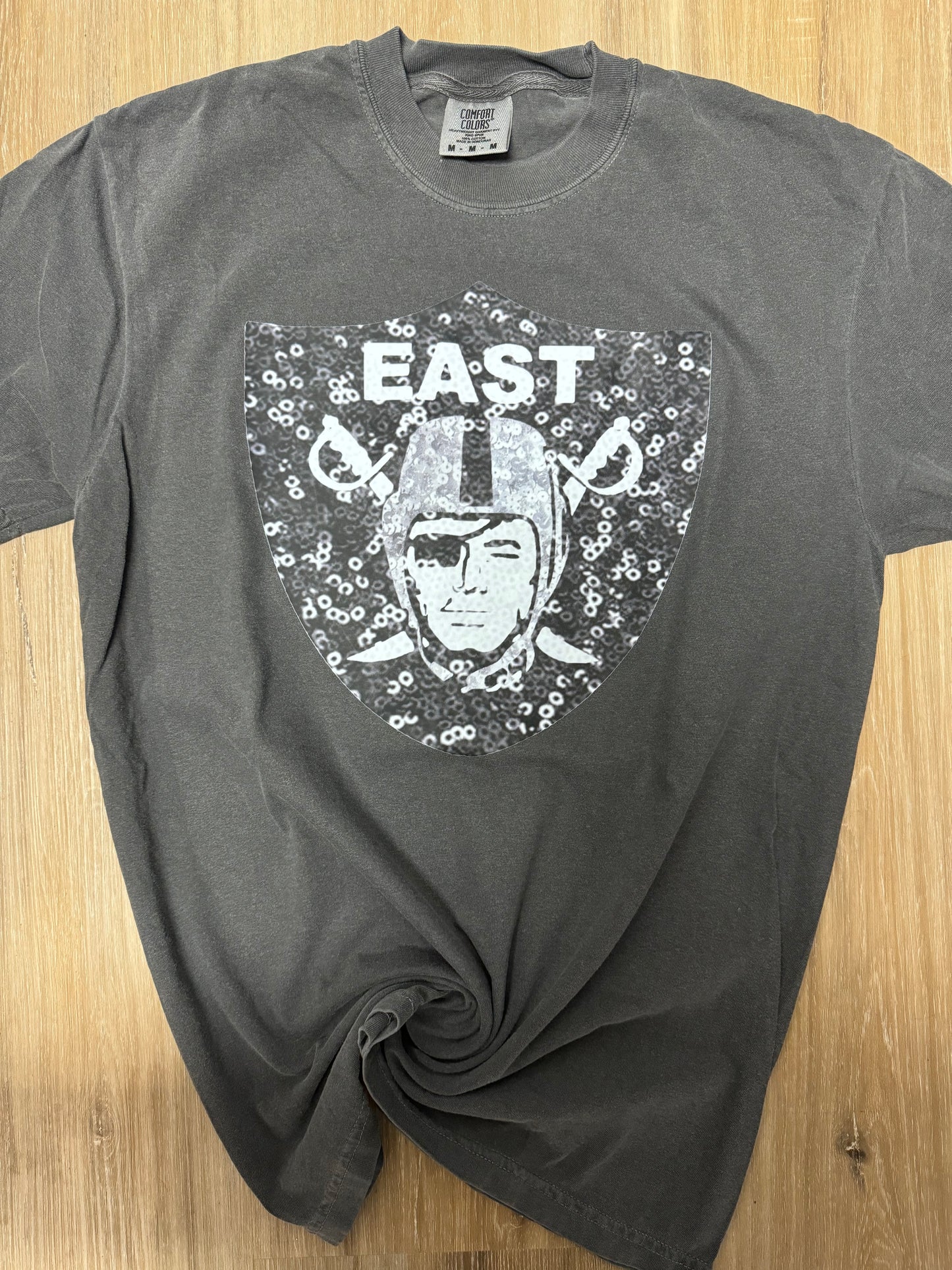 Raiders Logo Faux Sequin Tee