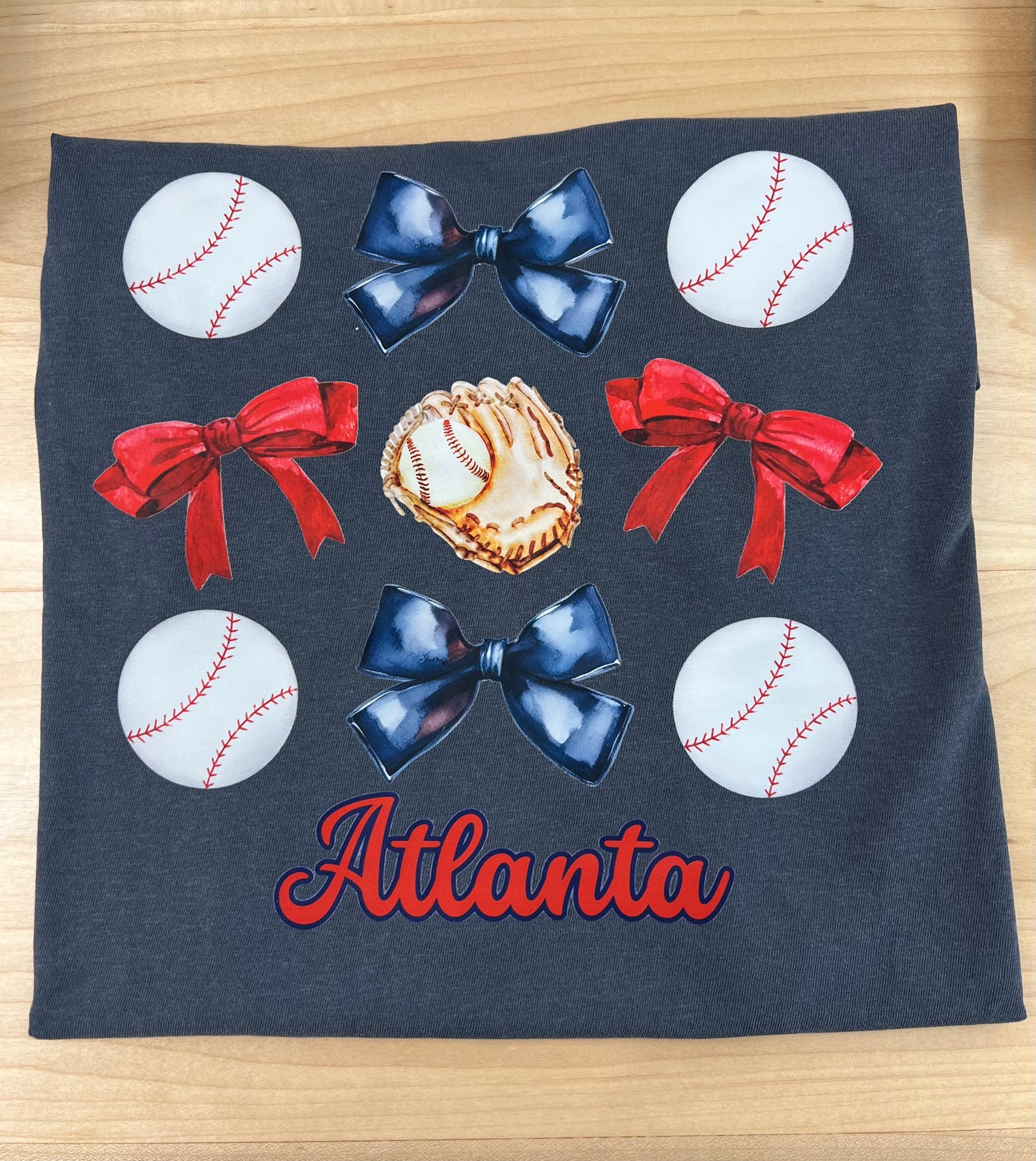 Atlanta Retro Bow & Ball Tee