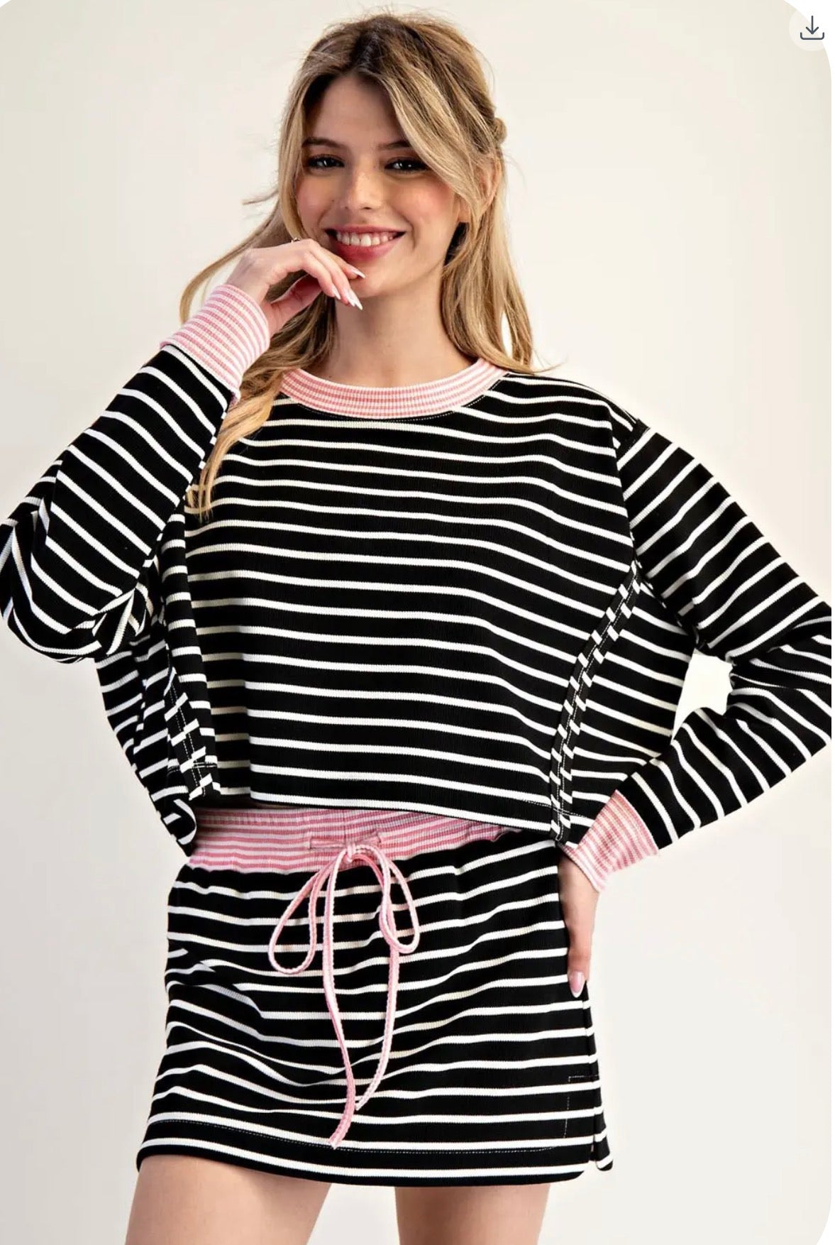 Stripe Mini Skirt -Set(sold separately)
