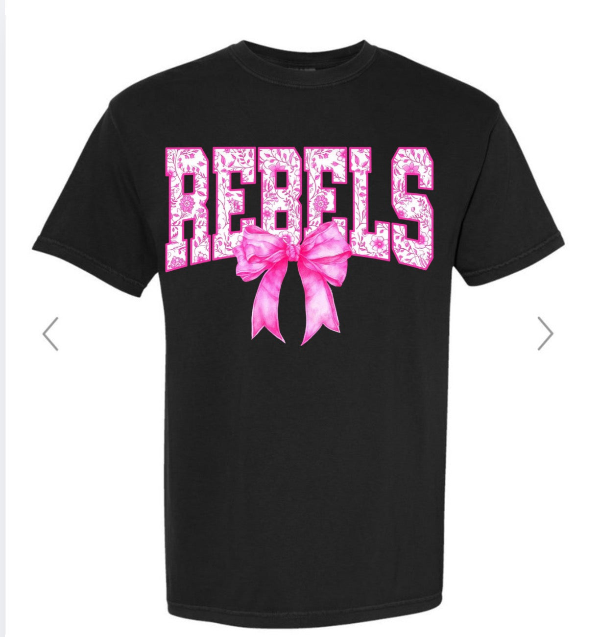 Rebels floral tolie on black