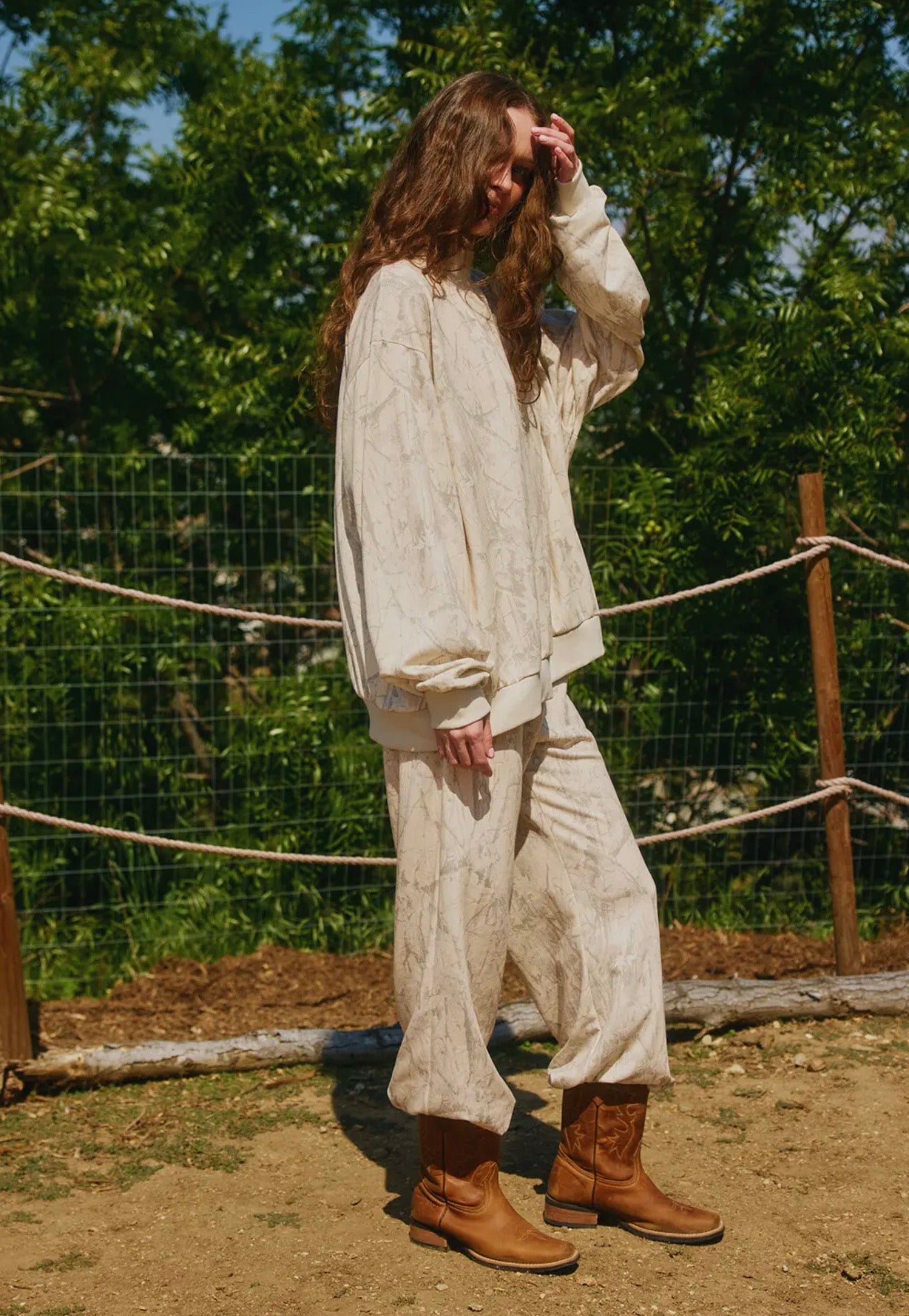 CAMOUFLAGE LOOSE FIT WAIST BANDED JOGGER PANTS