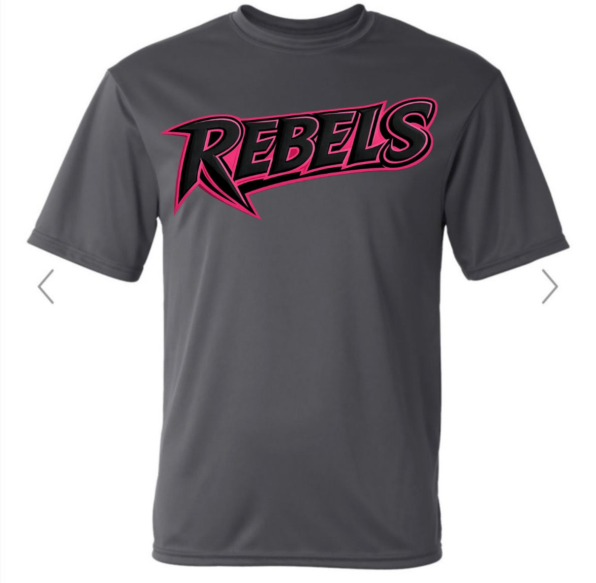 Rebels baseball on graphite dri fit