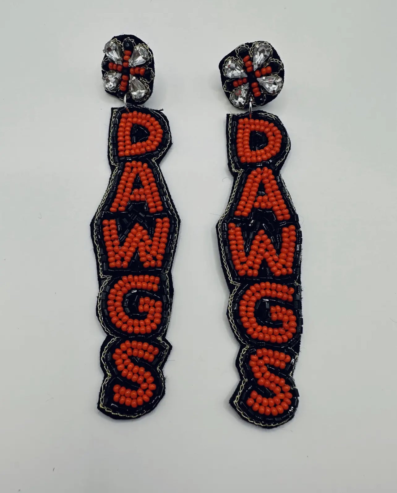 Dawgs Earrings Black & Red