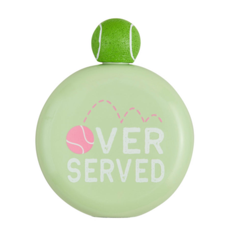GREEN PRO SHOP FLASK- OVER SERVED