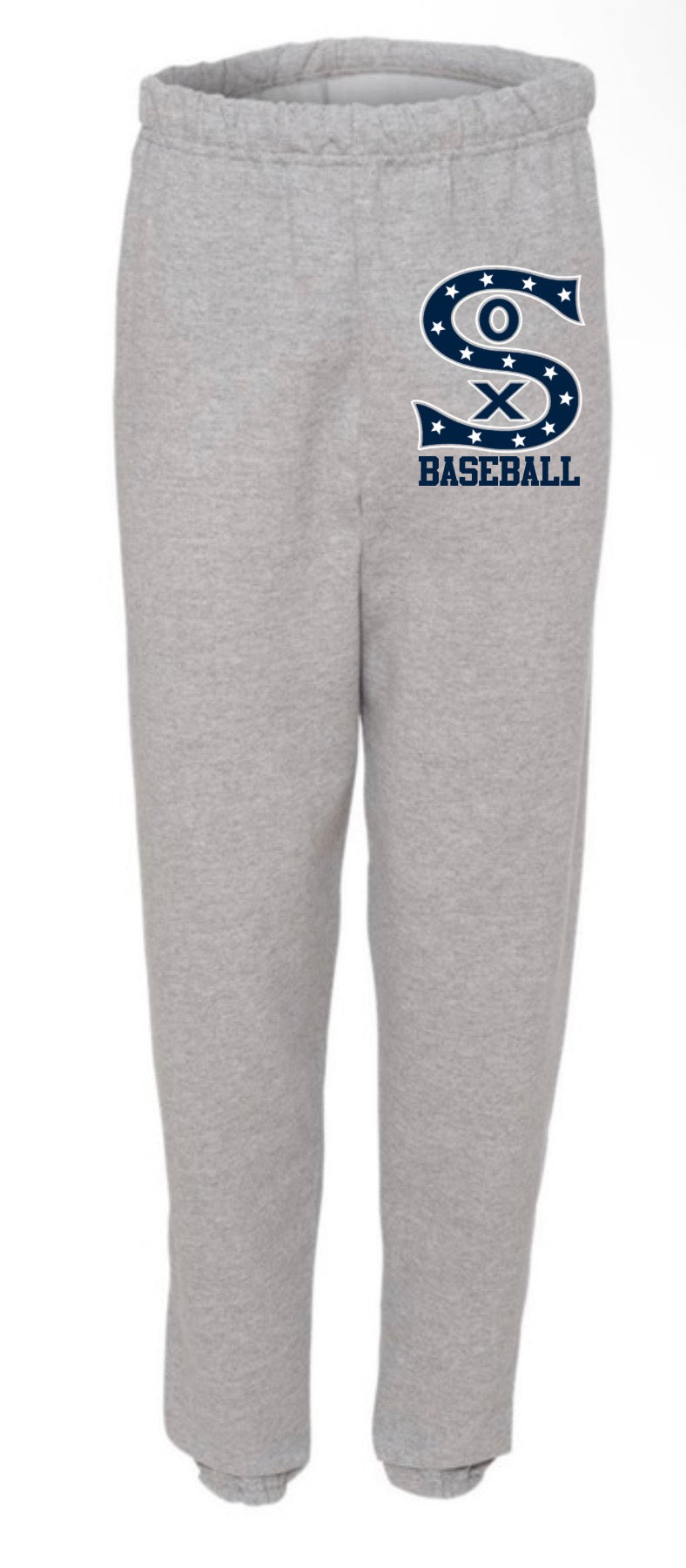 Sox Baseball on grey Gildan Heavy Blend Sweatpants