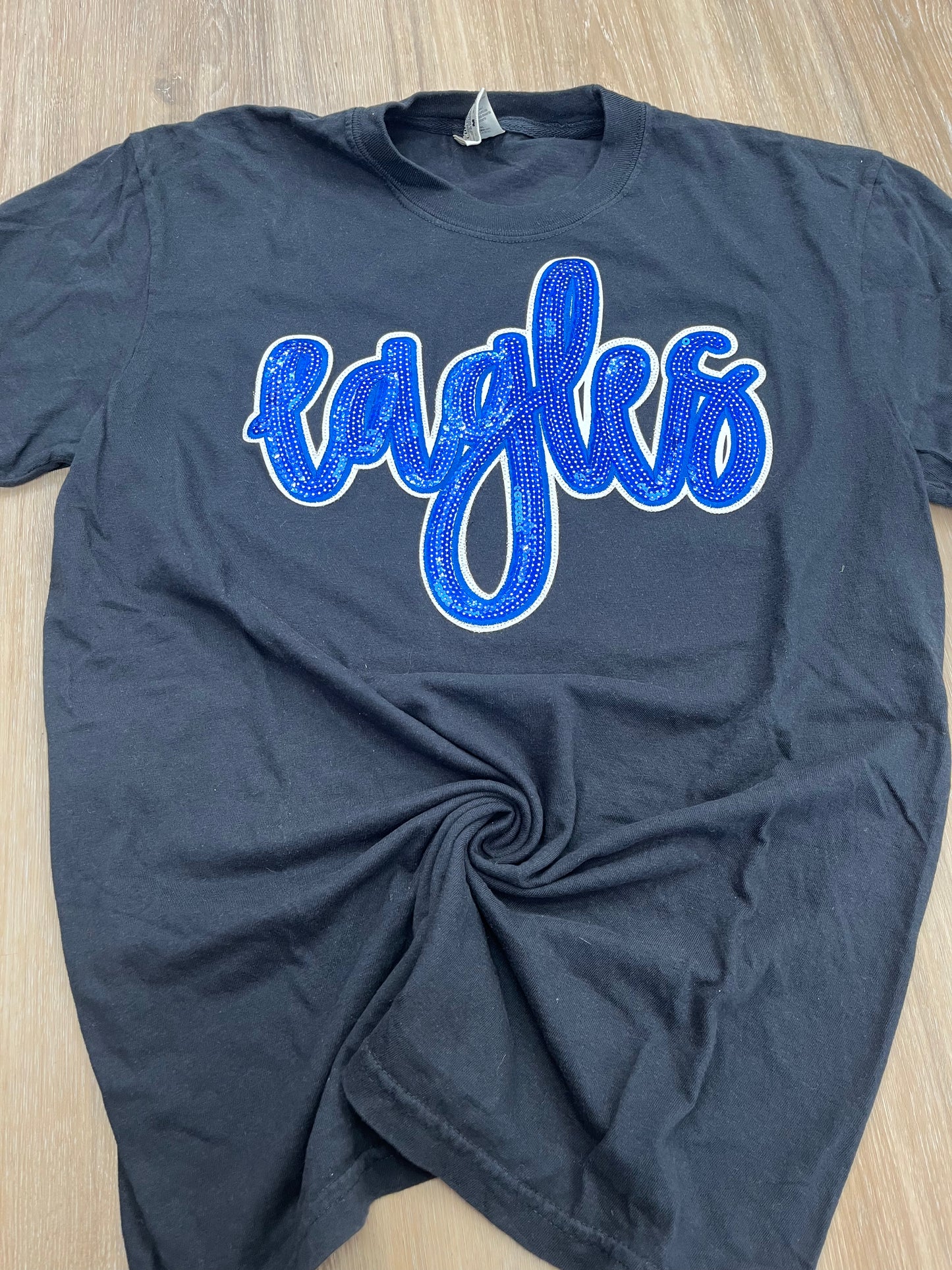 Eagles sequin PRESSED patch cc tee