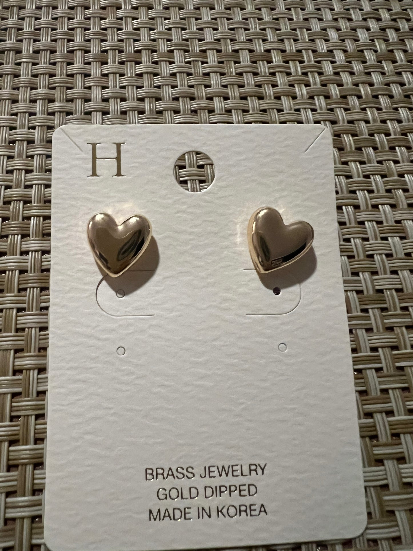 Small Gold Heart Studs