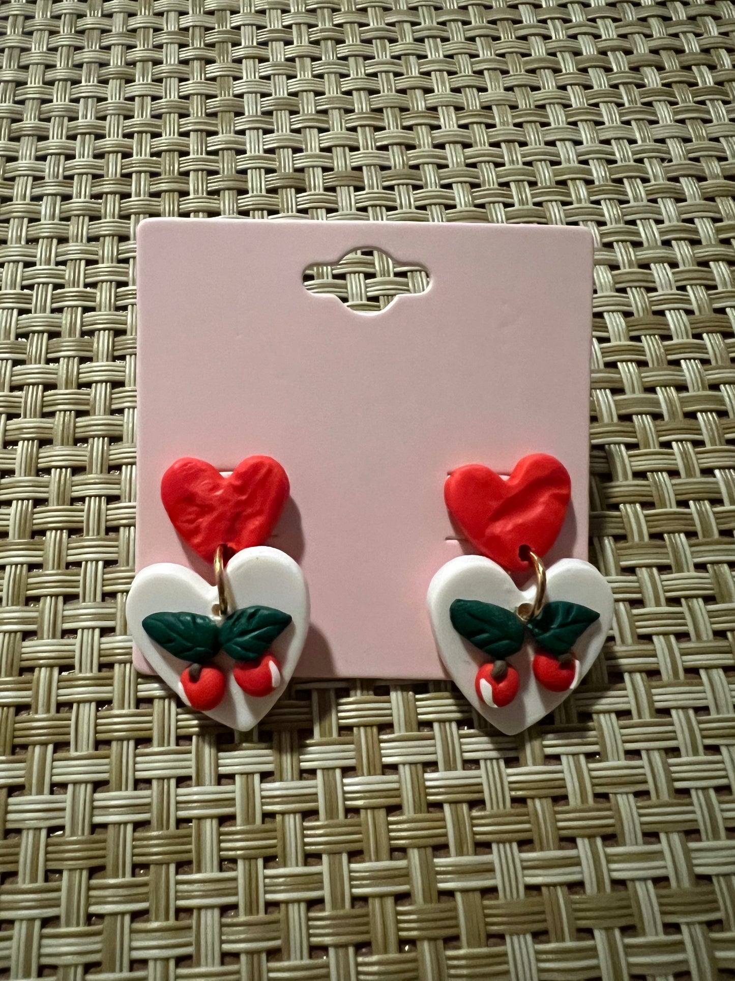 Cherry Heart Dangles
