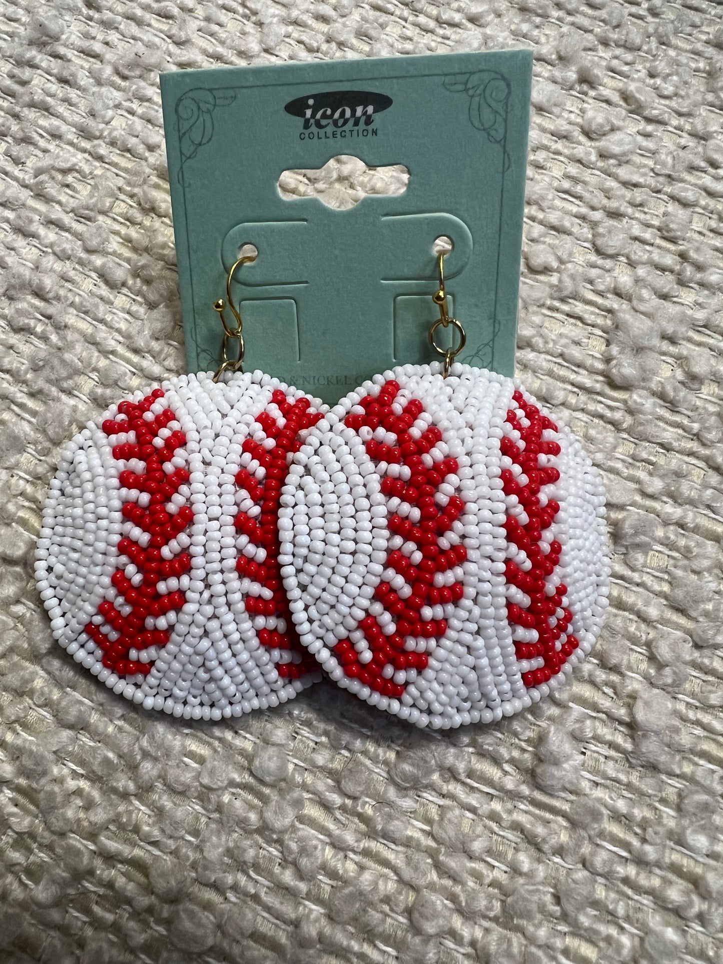 Big Beaded Baseball Dangles