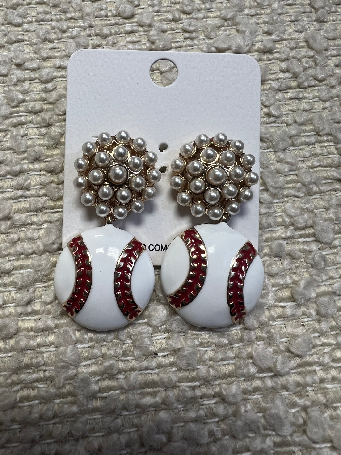 Pearl Bubble Baseball Dangles