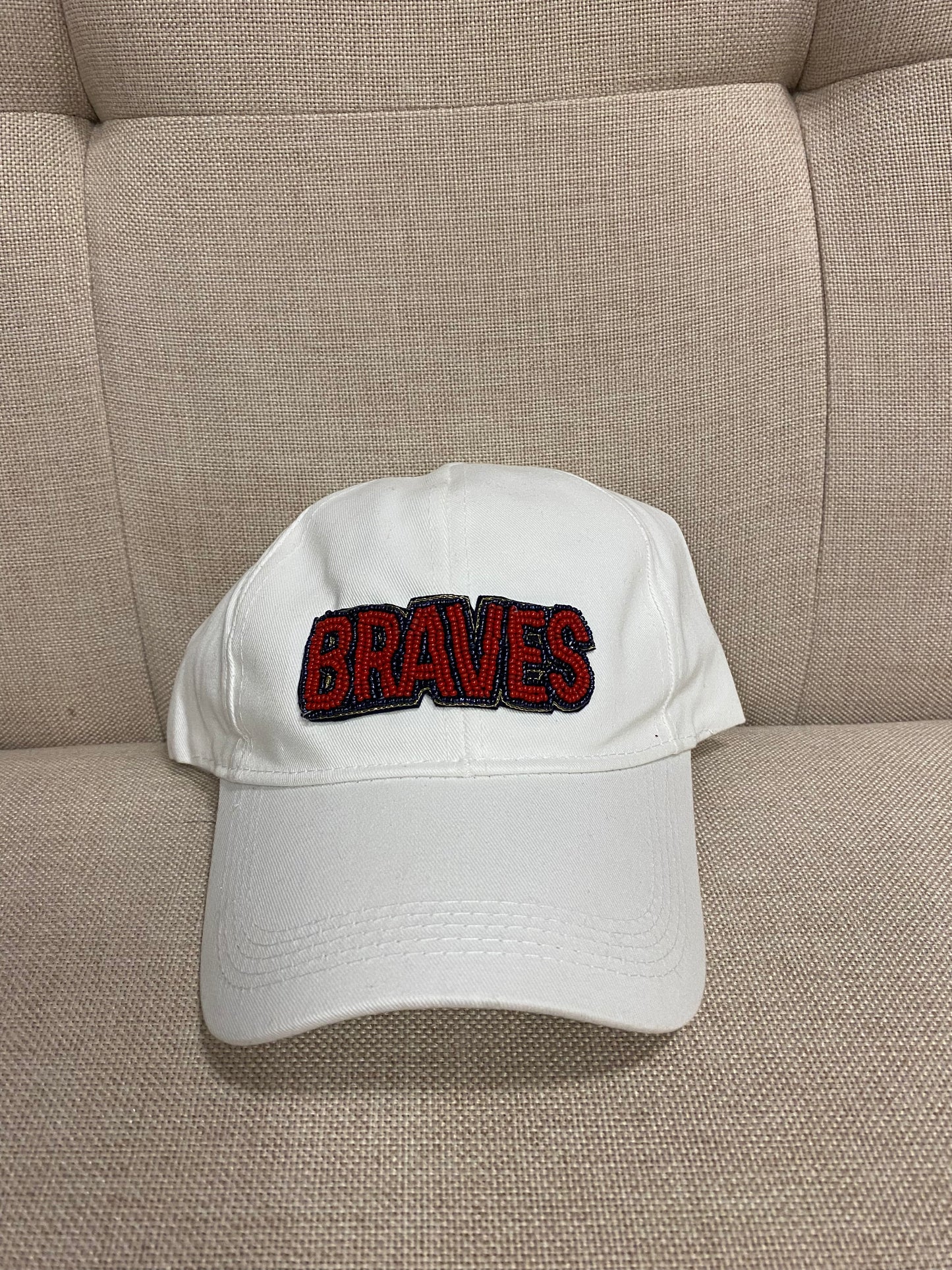 Braves Varsity White Baseball Adjustable Cap