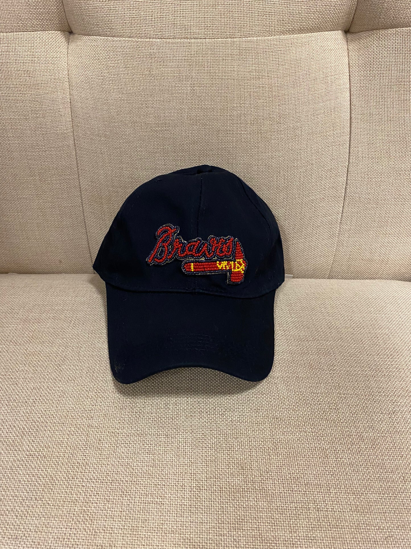 Braves Logo Navy Baseball Adjustable Cap