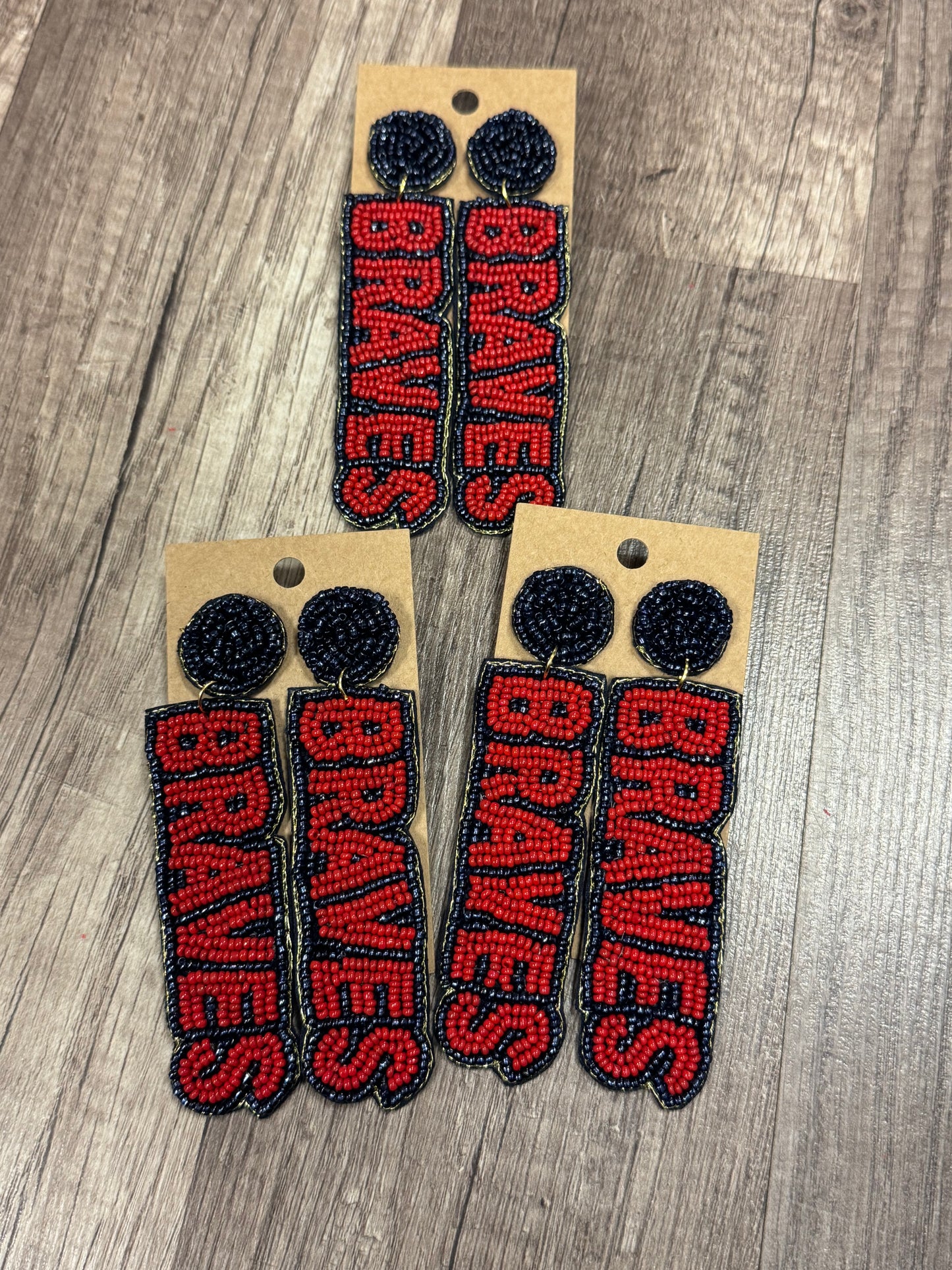 Braves Beaded Earrings