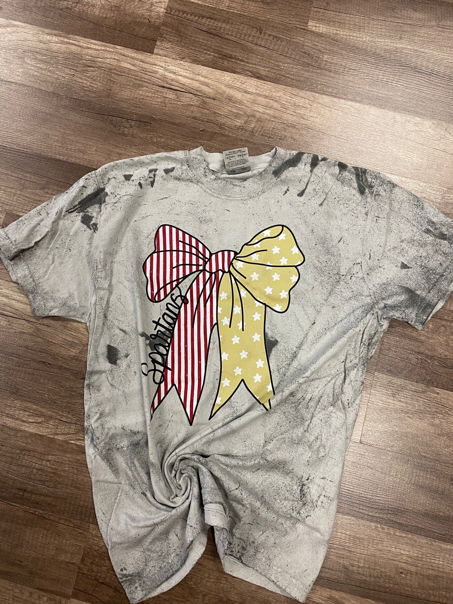 Spartans Stars & Striped Bows Colorblast Tee