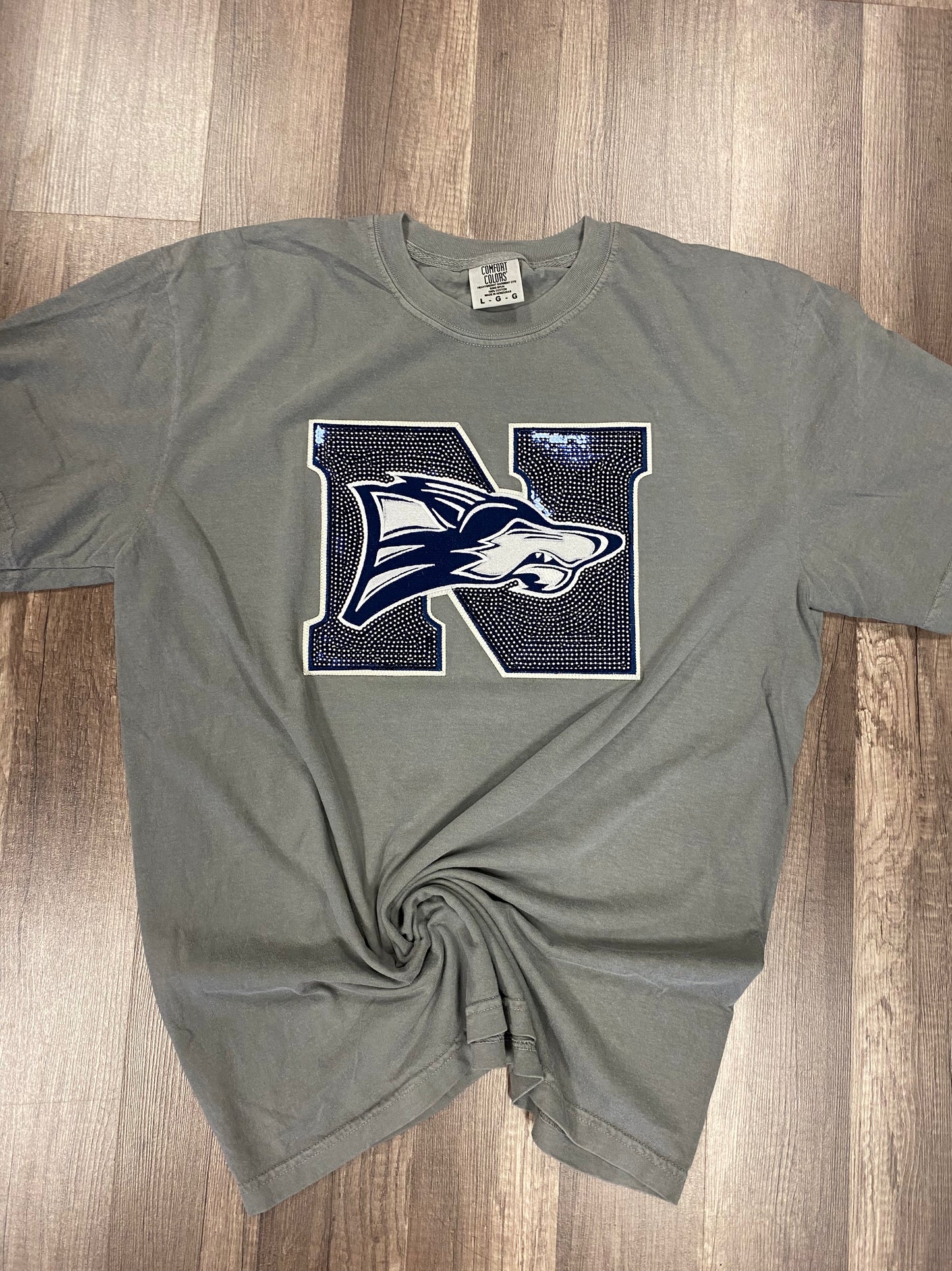 Wolfpack Mascot Sequin Patch PRESSED Tee