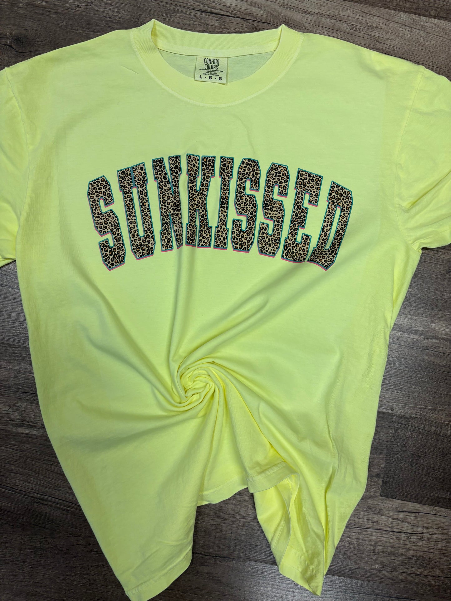Neon Yellow Sunkissed Cheetah Tee