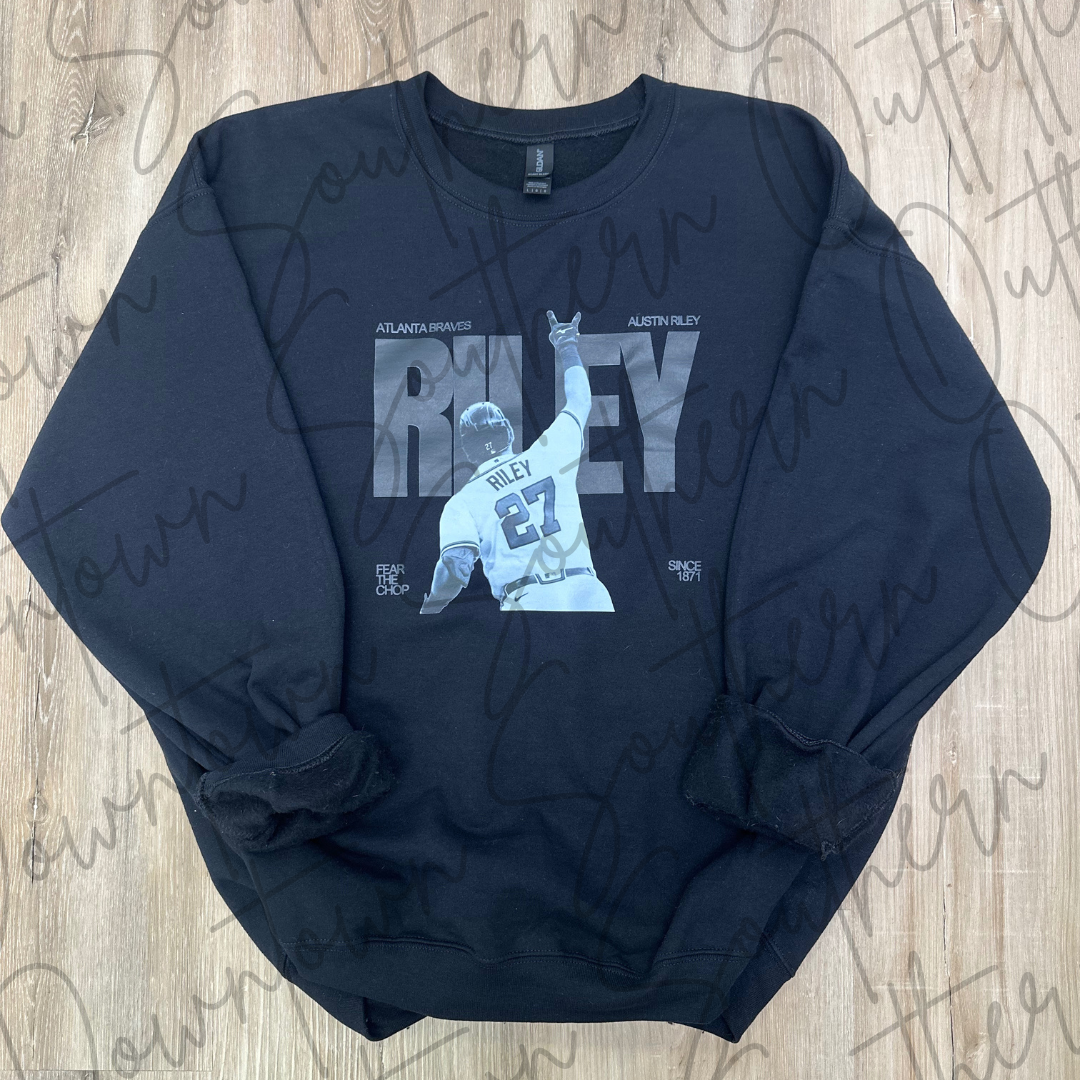 Austin Riley Monochromatic Black Sweatshirt