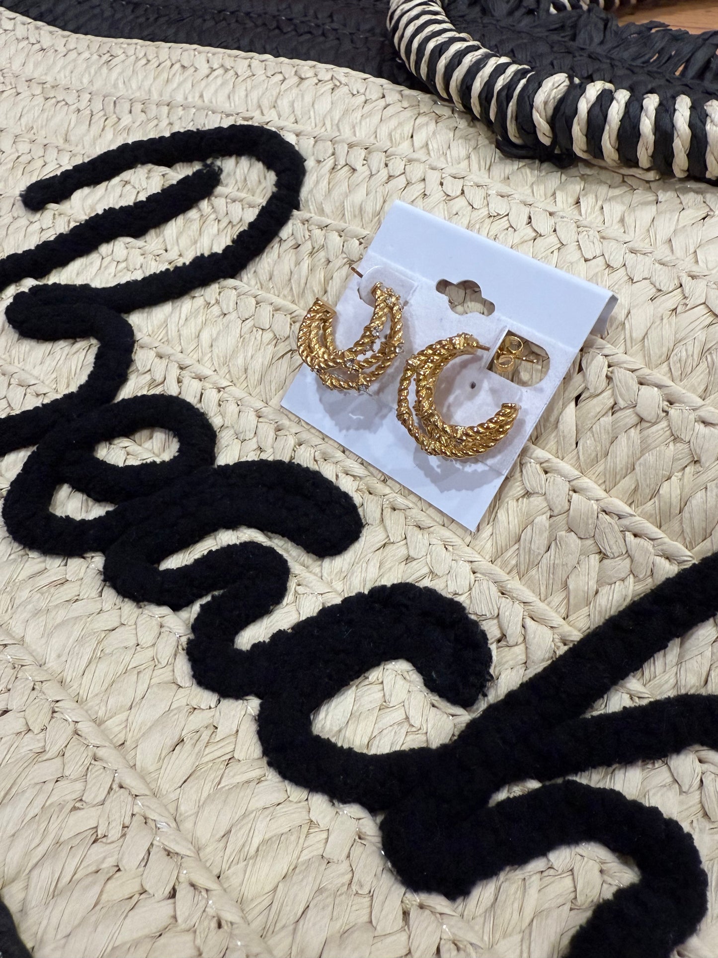 Waterproof Non Tarnish Cluster Hoop Earrings