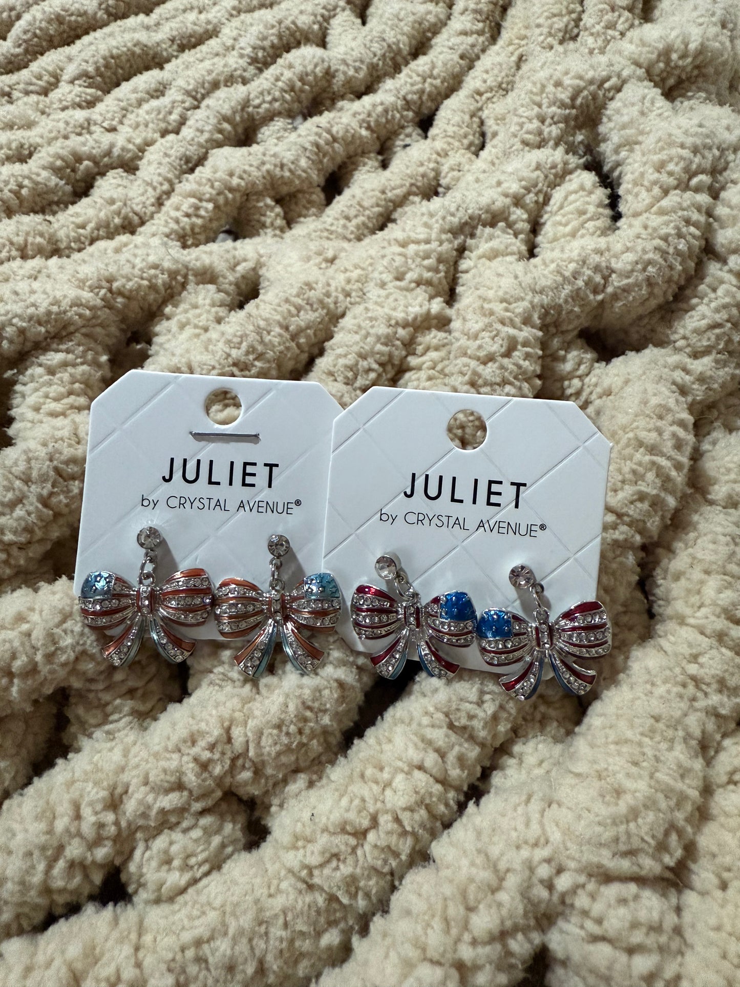 USA Patriotic Bow Dangles