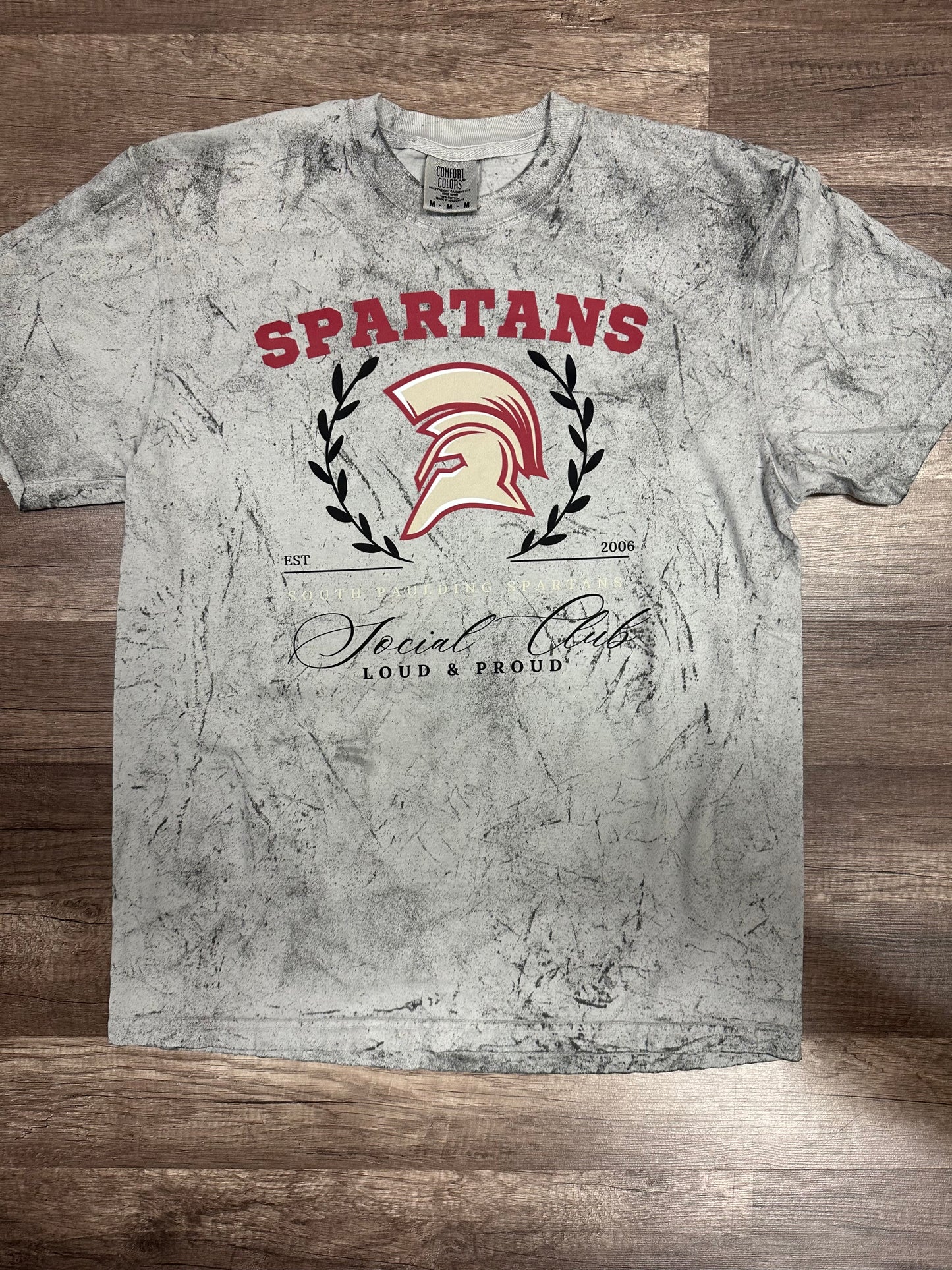 South Paulding Spartans social club colorblast cc tee