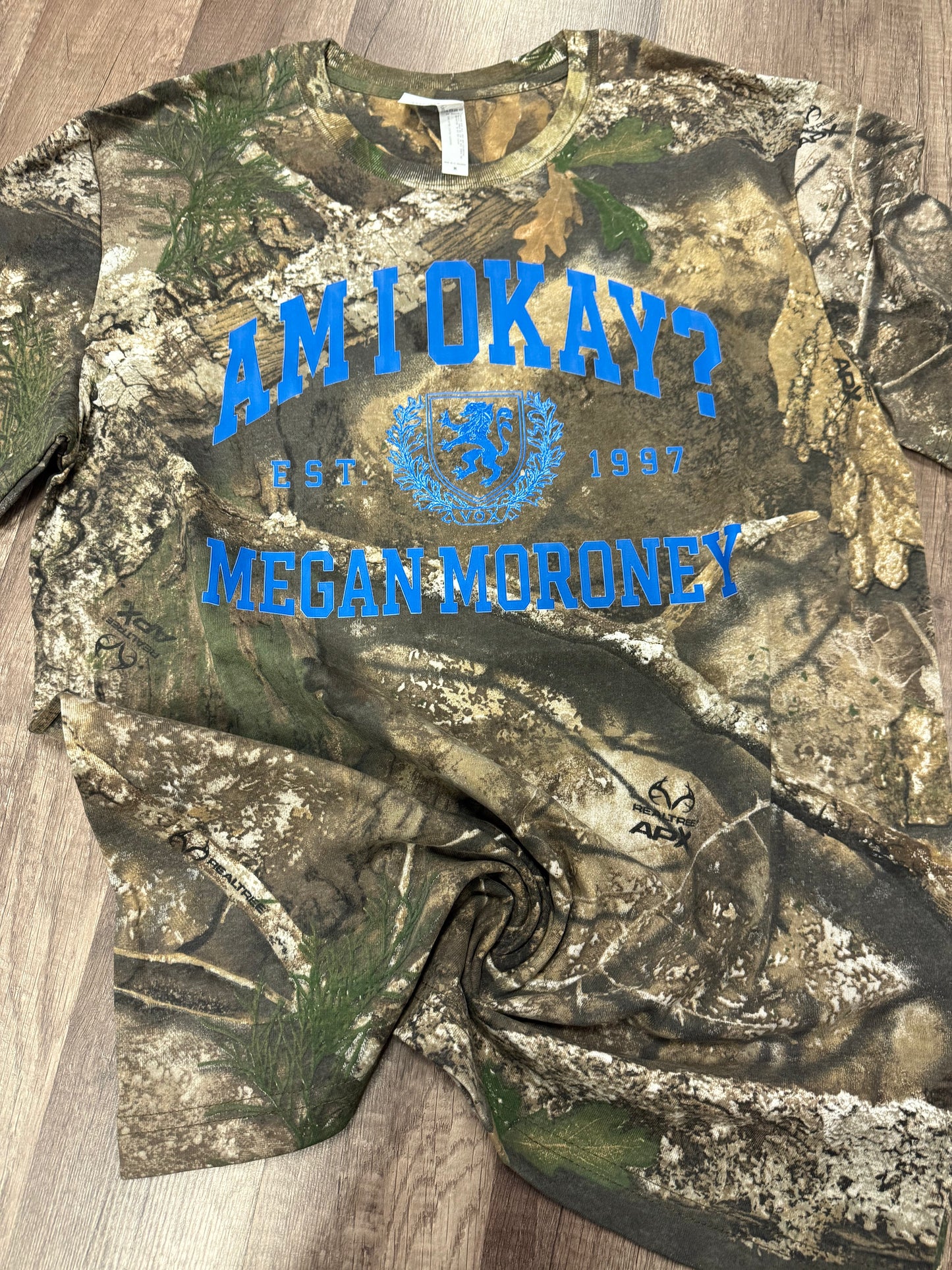 Megan Moroney AM I OKAY camo tee