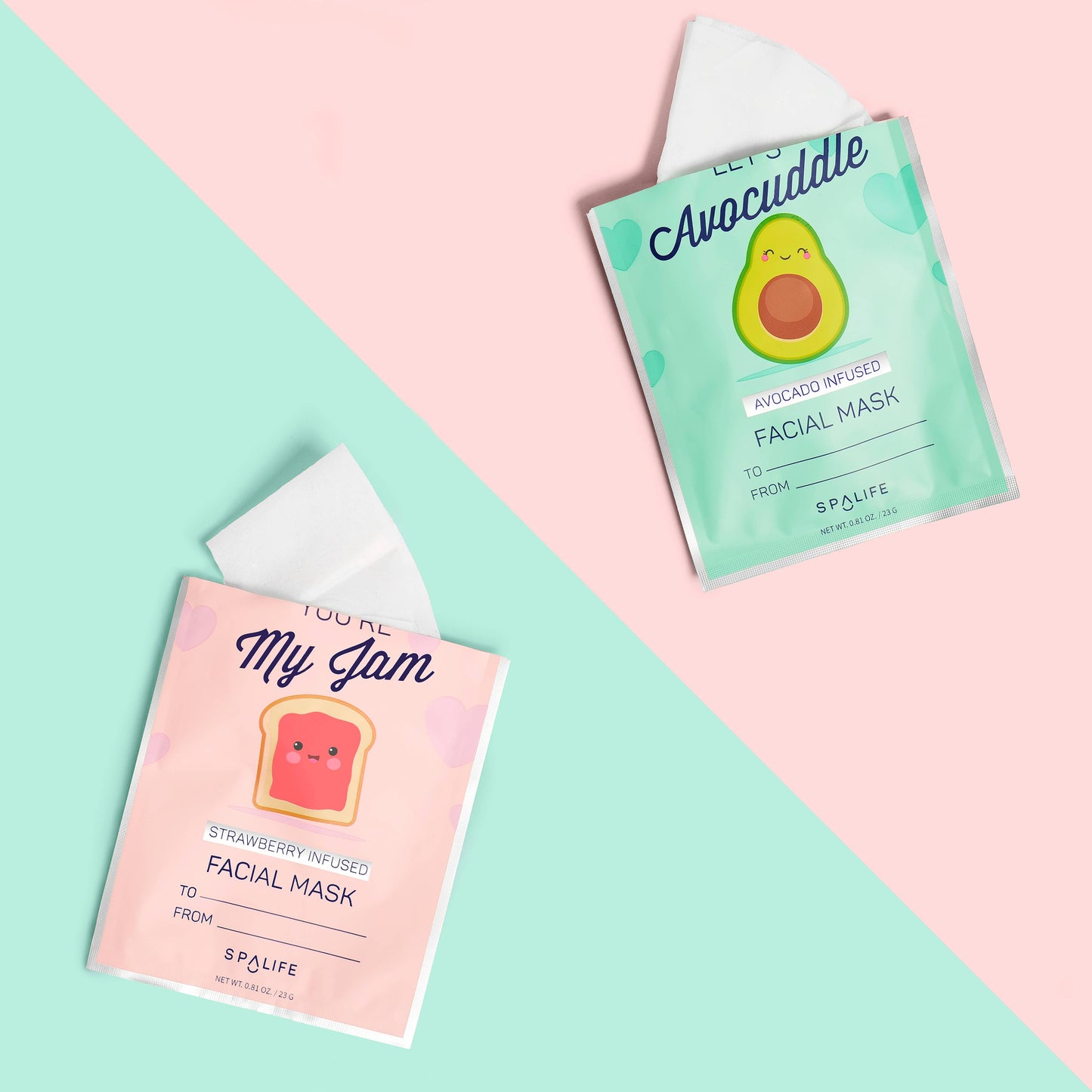 You're My Jam & Let's Avocuddle, Valentines' Face mask