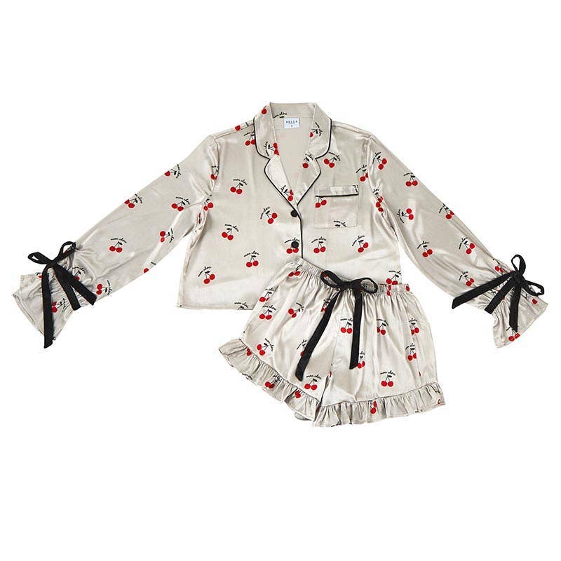 Short PJ + Velvet Ties - Mon Cheri: Small