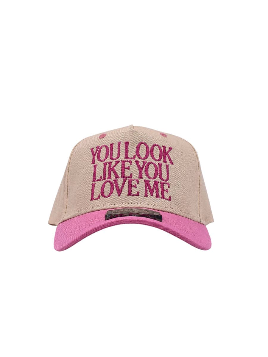 You Look Like You Love Me Hat -Pink/Natural