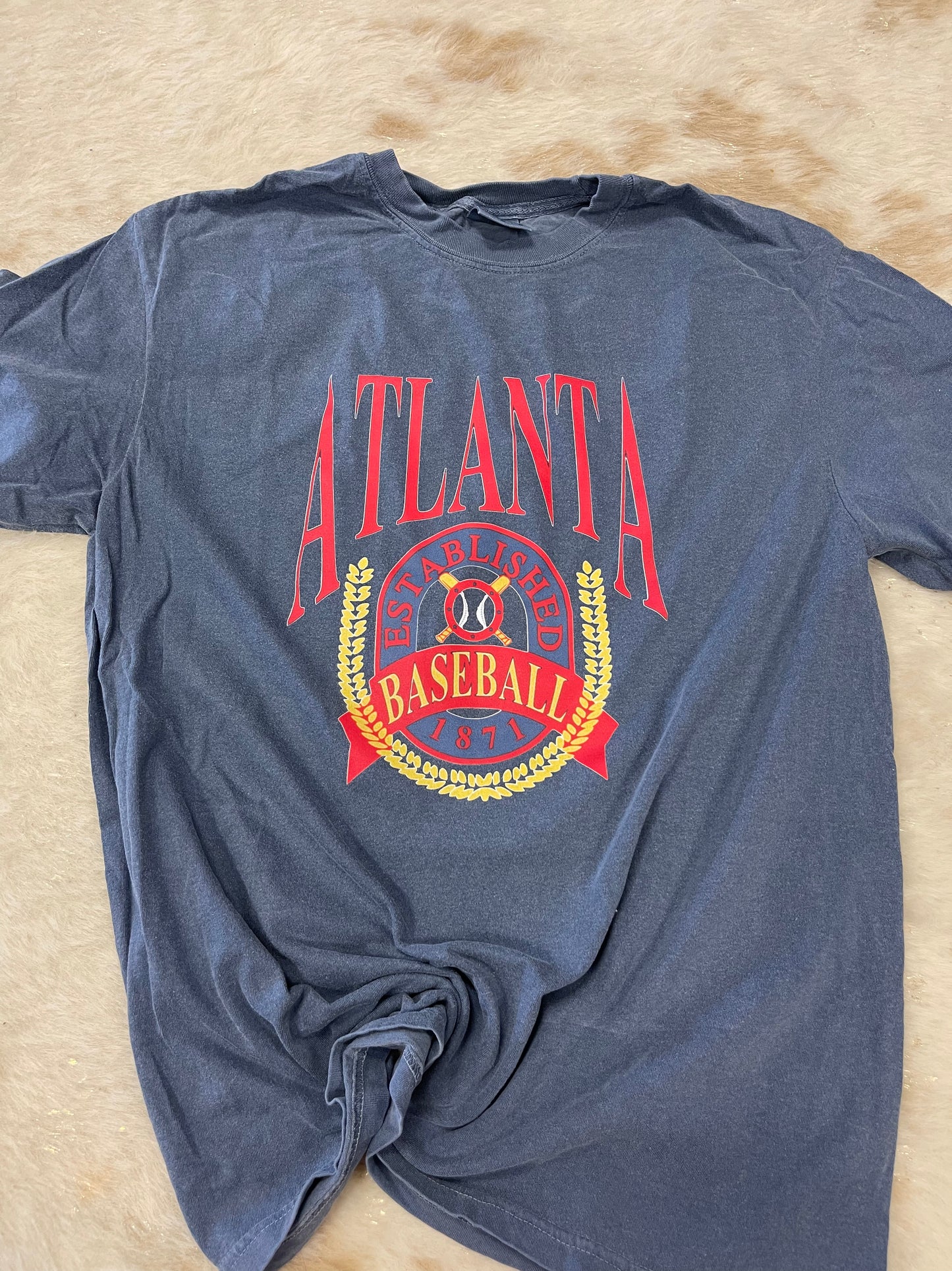 Atlanta Baseball Vintage Denim Tee