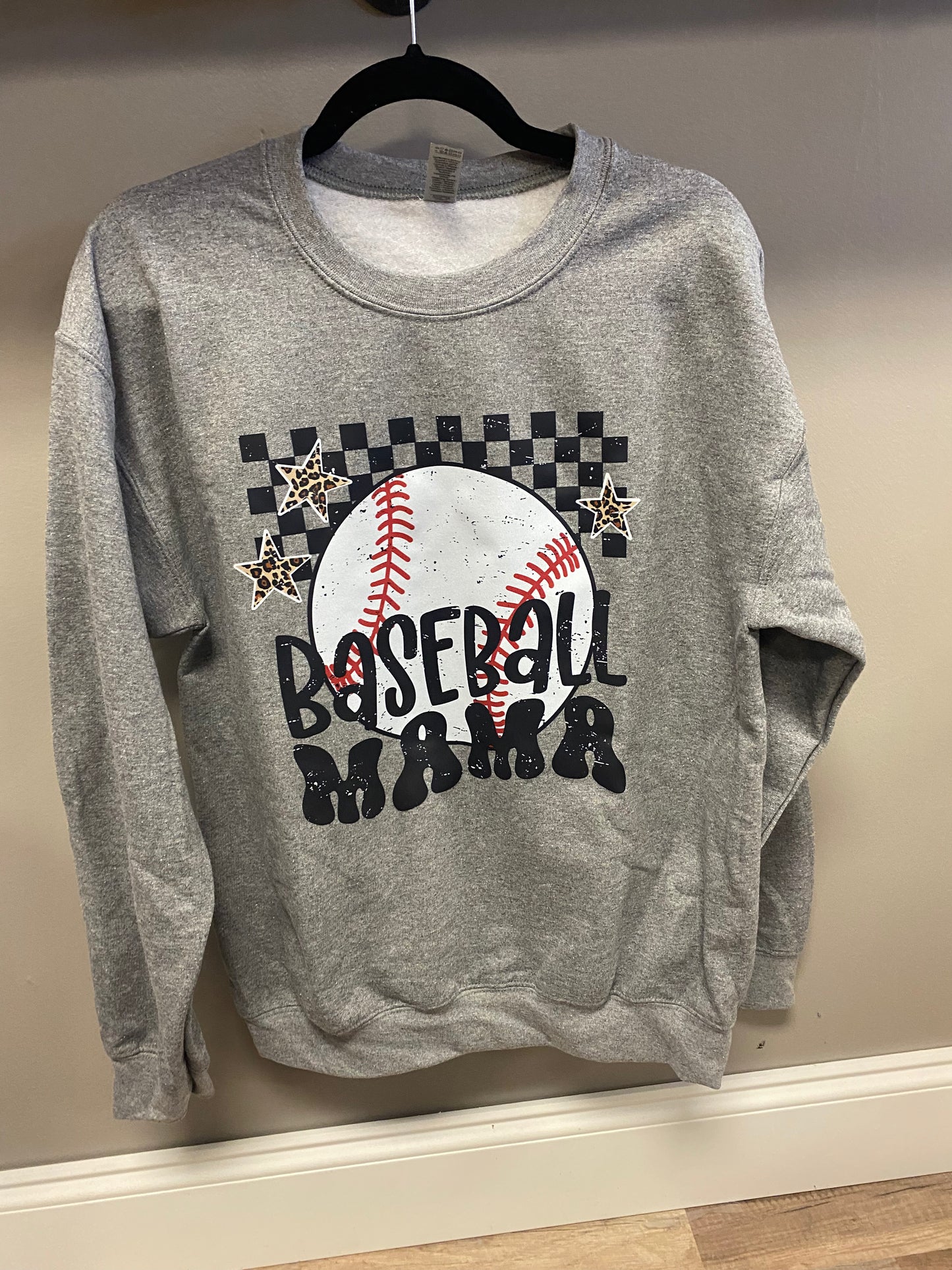 Baseball Mama Cheetah Sweatshirt