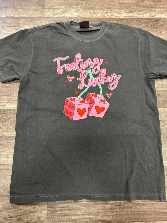 Feeling Lucky Dice Heart Tee